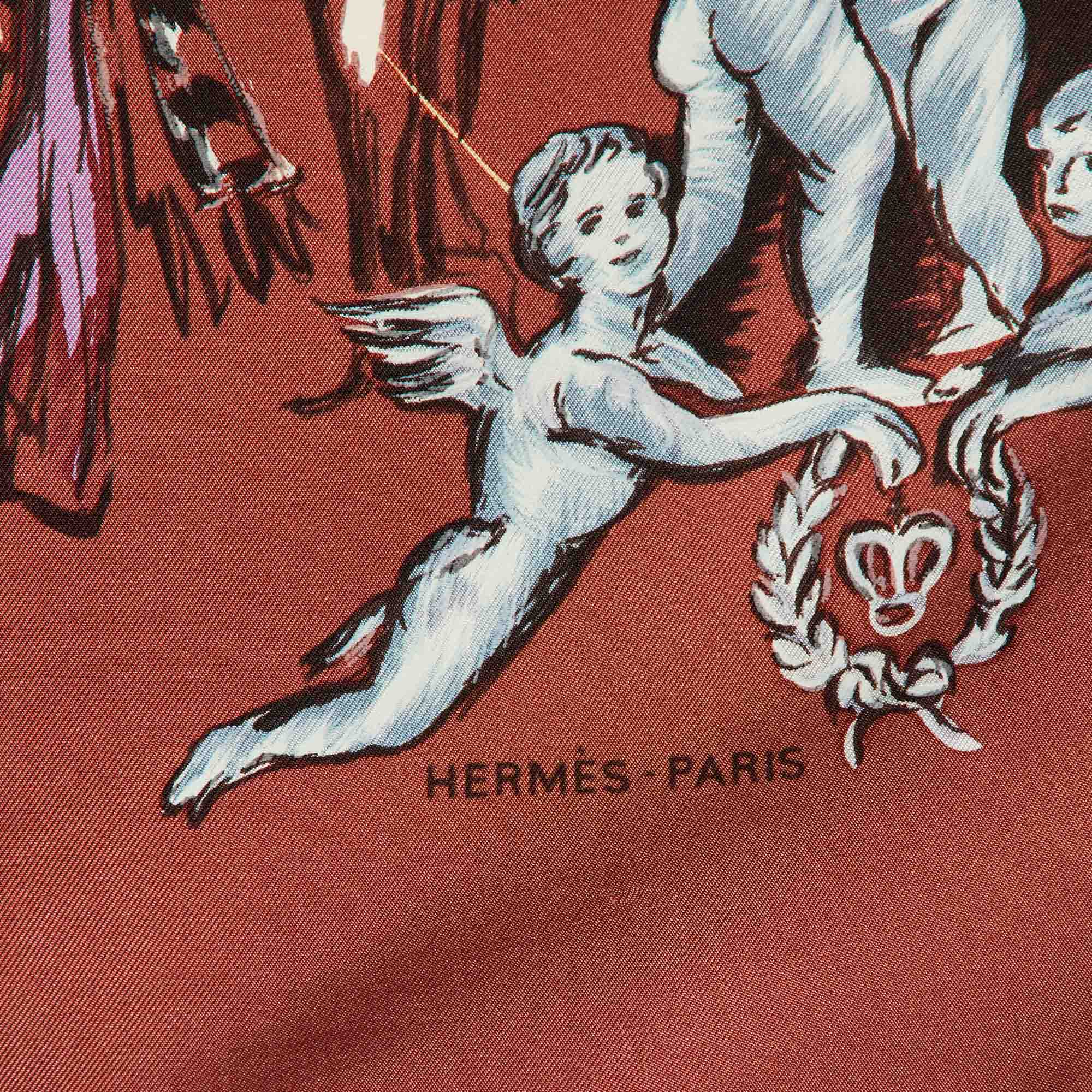 Hermes Multicolor Soiree De Gala Printed Silk Scarf 