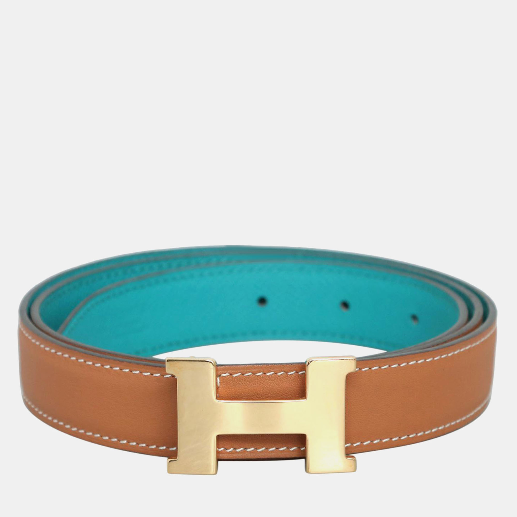 

Hermes Mini Constance 24 Reversible Belt, Brown