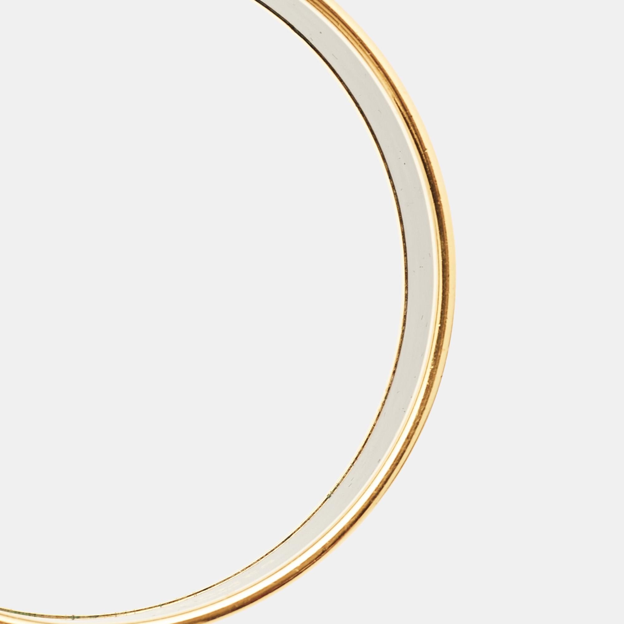 Hermès Multicolor Enamel Gold Plated Wide Bracelet 