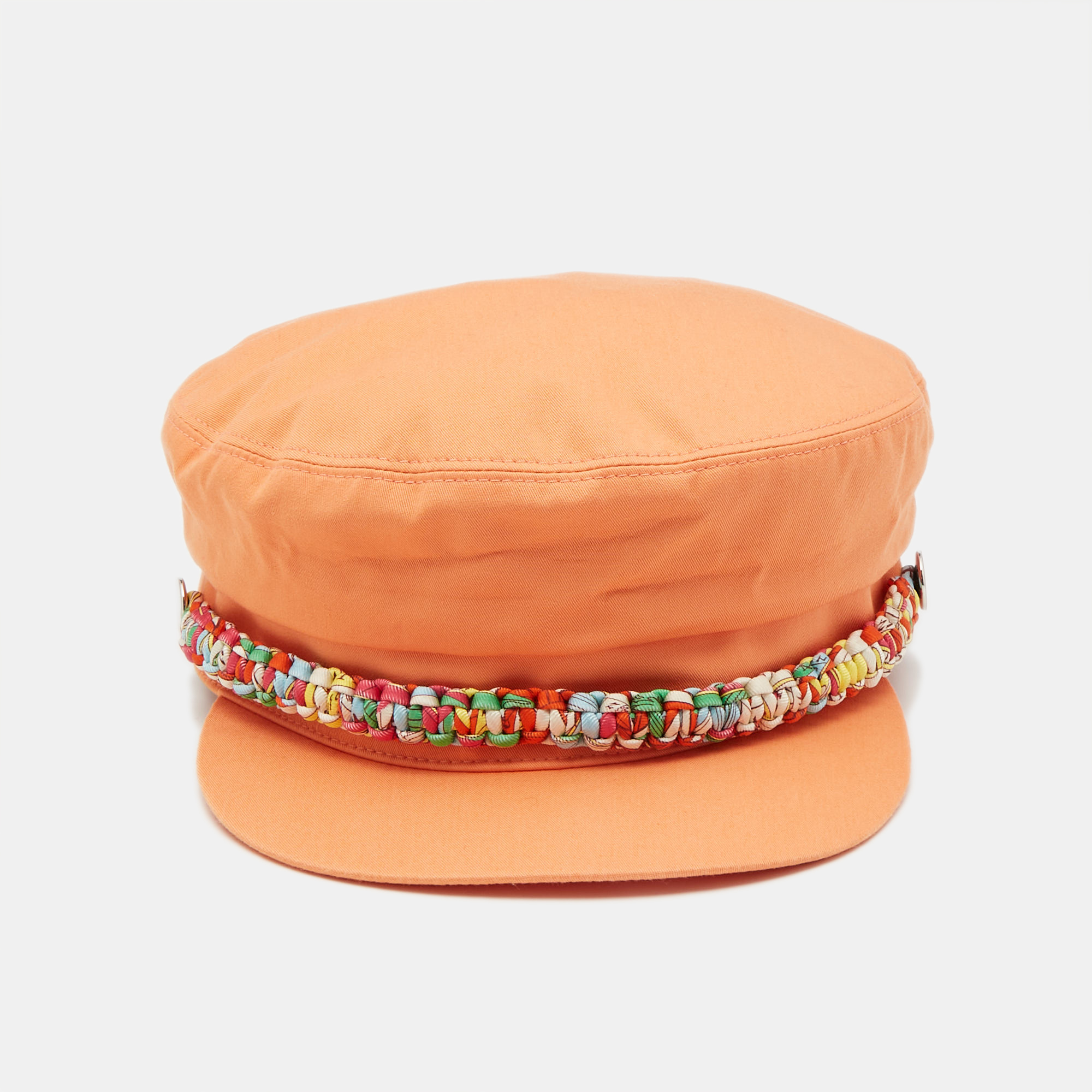 

Hermès Orange Cotton Deauville Cap