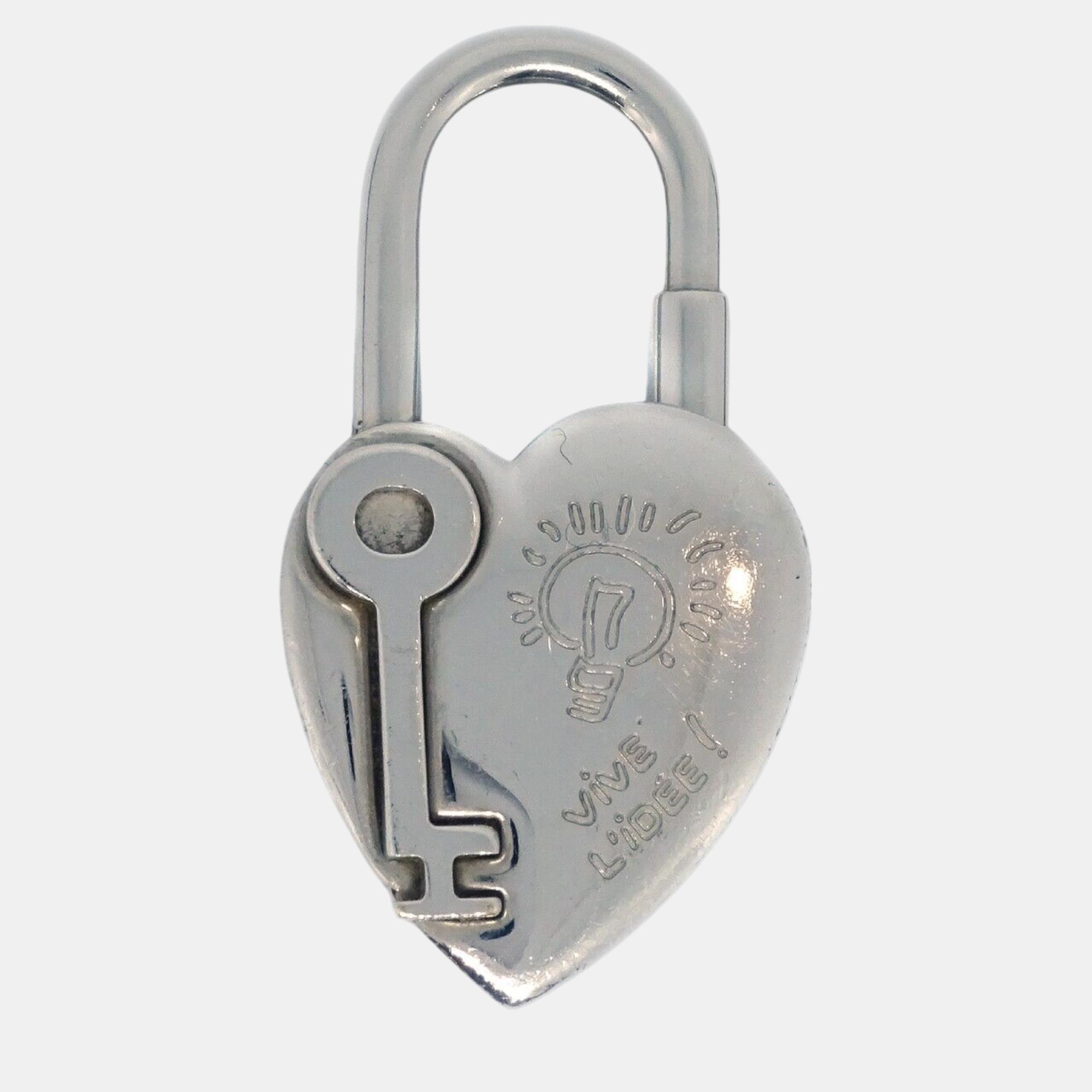 

Hermes Silver Plated Annee De La Fantaisie Cadena Padlock Bag Charm