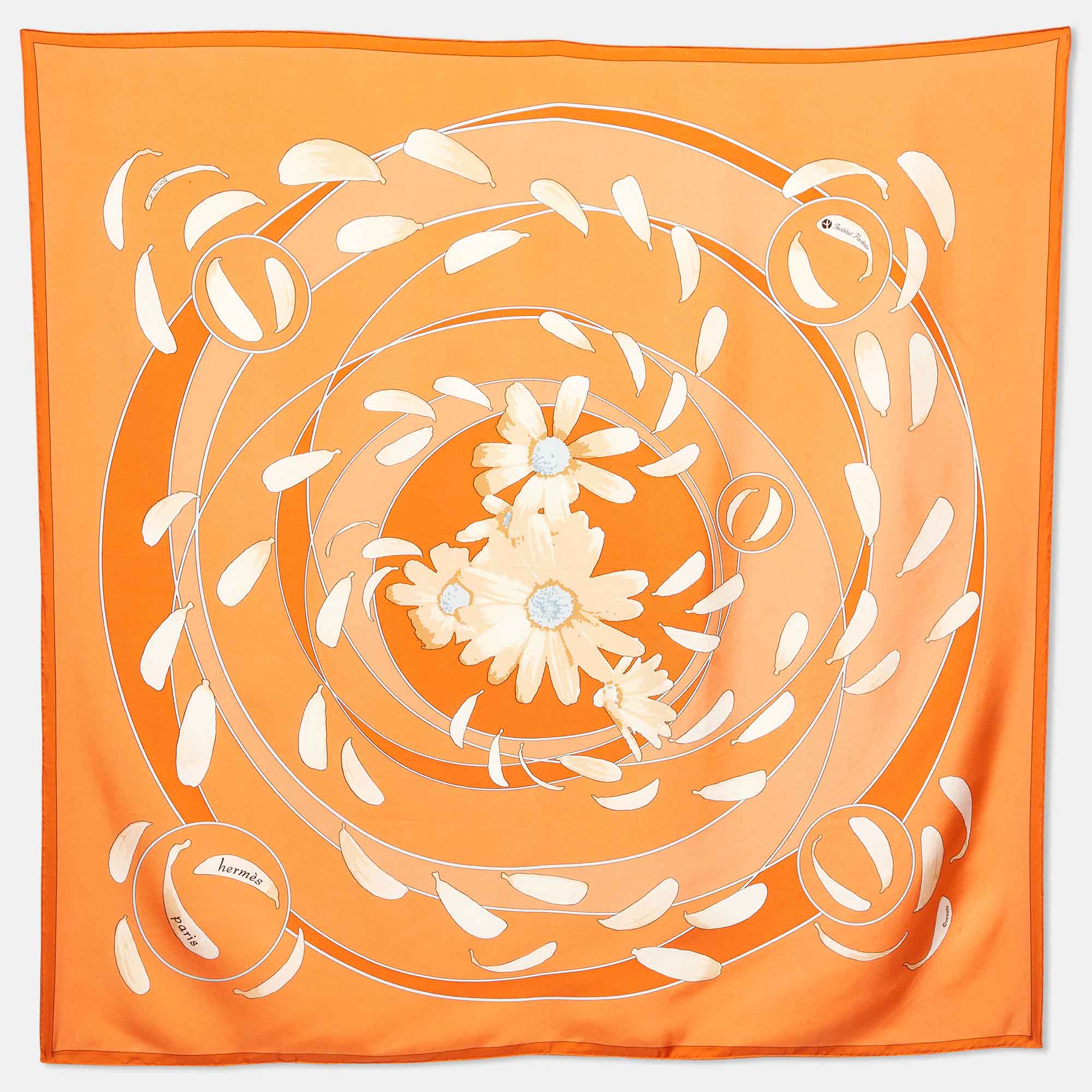 

Hermes Orange Institut Pasteur Silk Scarf