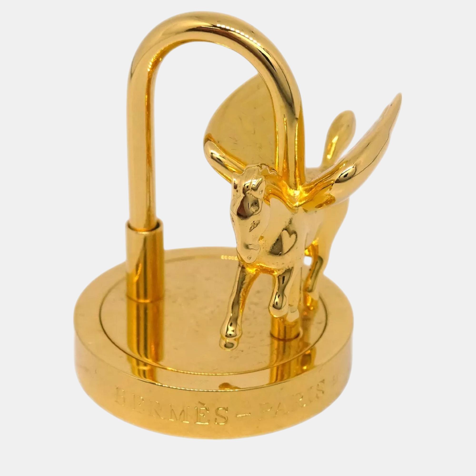 

Hermes Gold Plated Pegasus Cadena