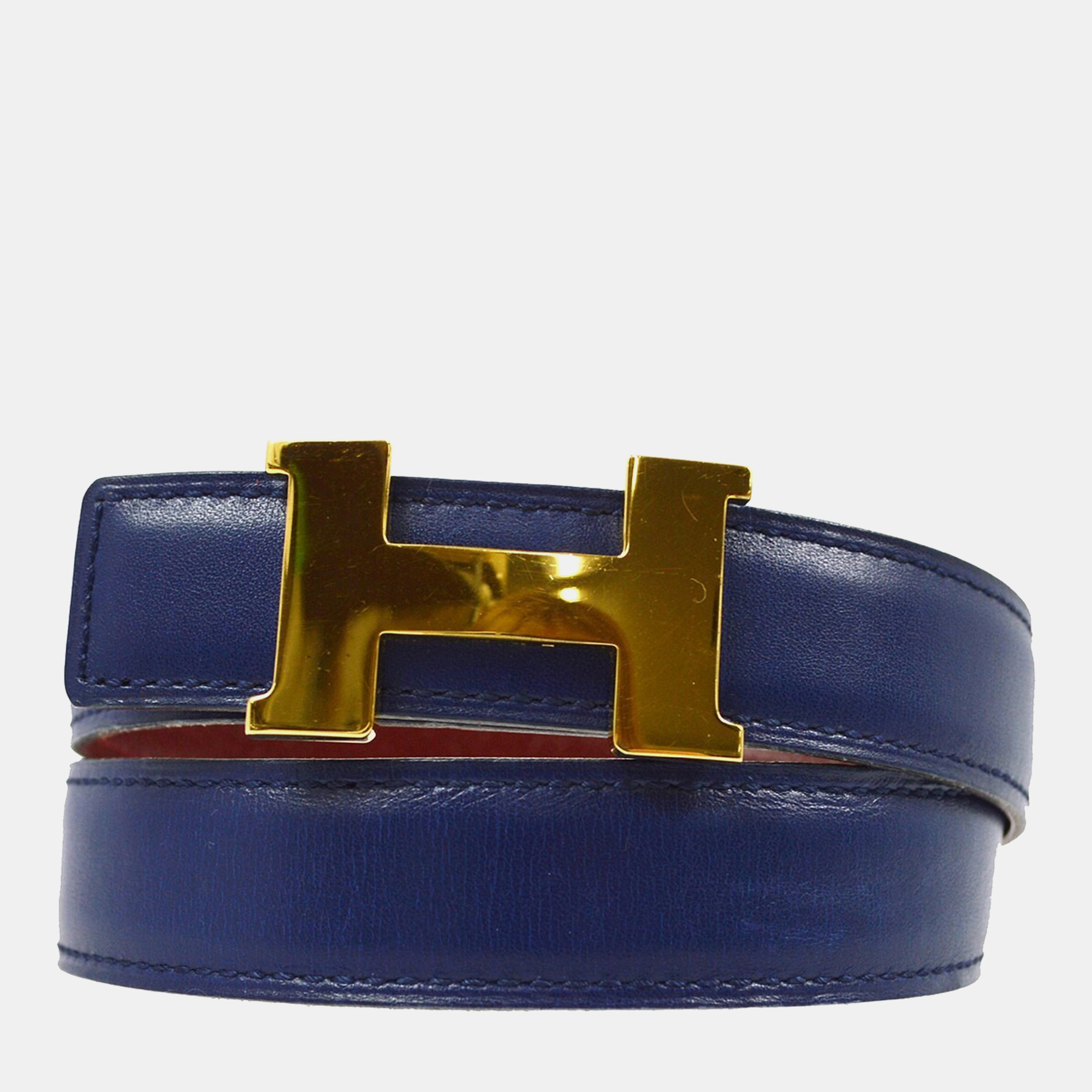 

Hermes Blue Box Calf Constance Reversible Small Belt