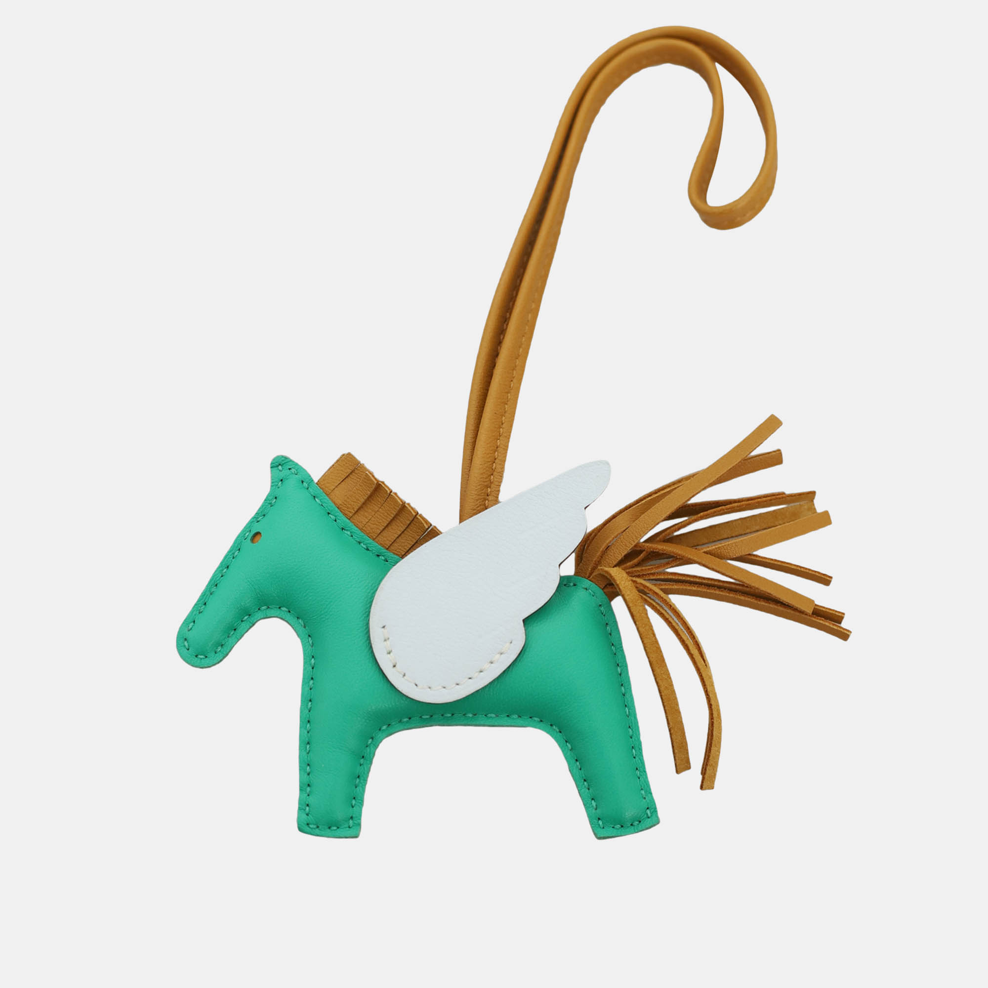 

Hermes Green Leather Rodem Pegase PM Charm