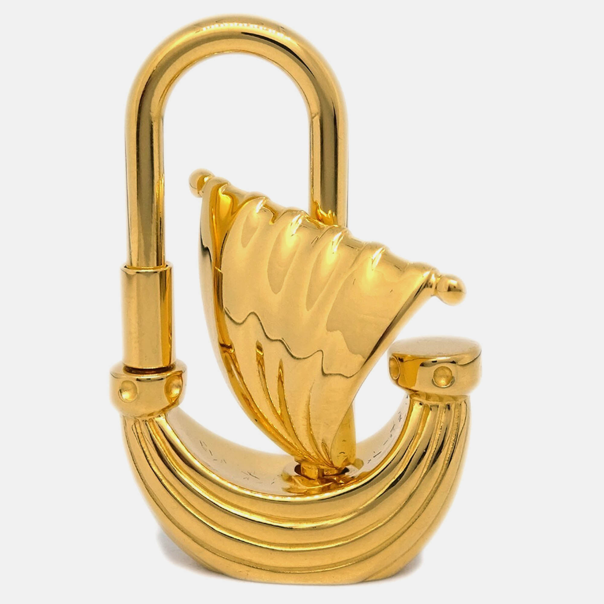 

Hermes L' Air de Paris Yacht Cadena Lock Bag Charm, Gold