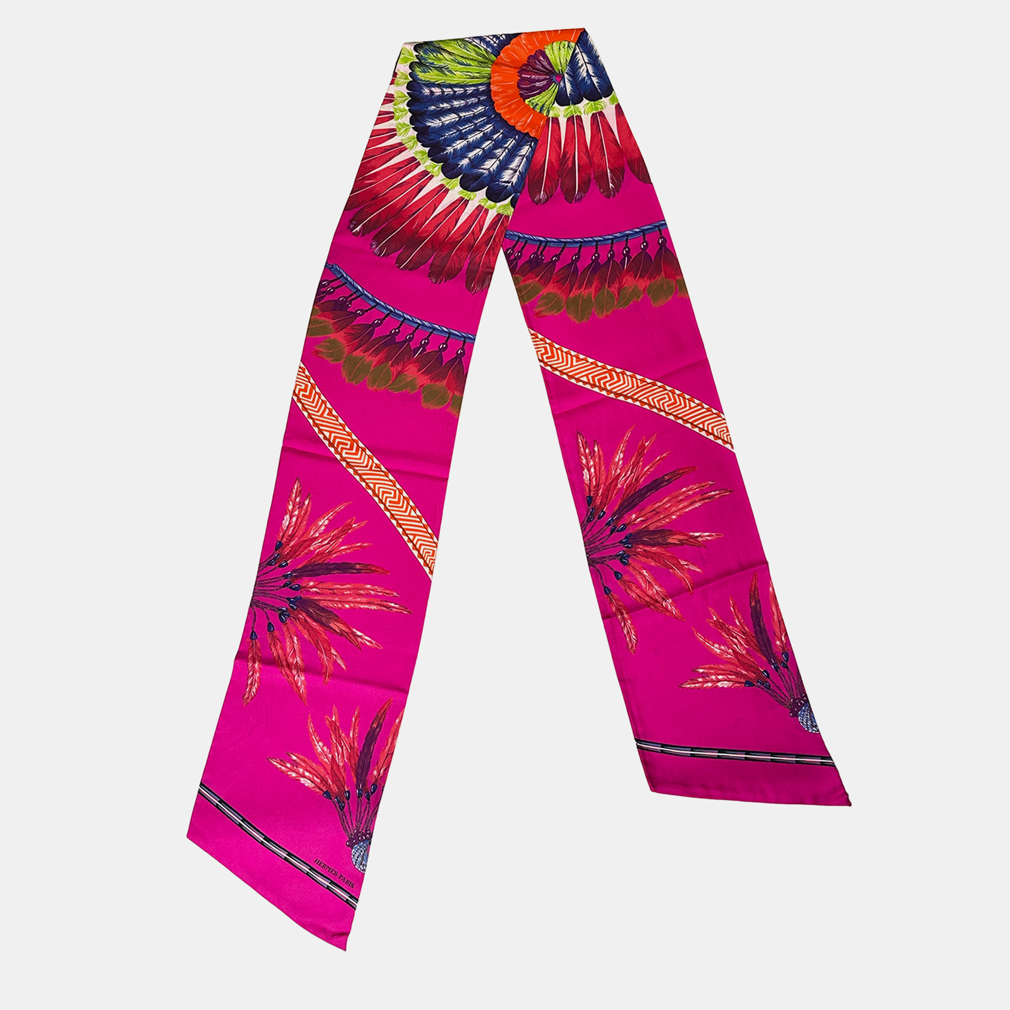 

Hermes Brazil Maxi Twilly Scarf, Pink