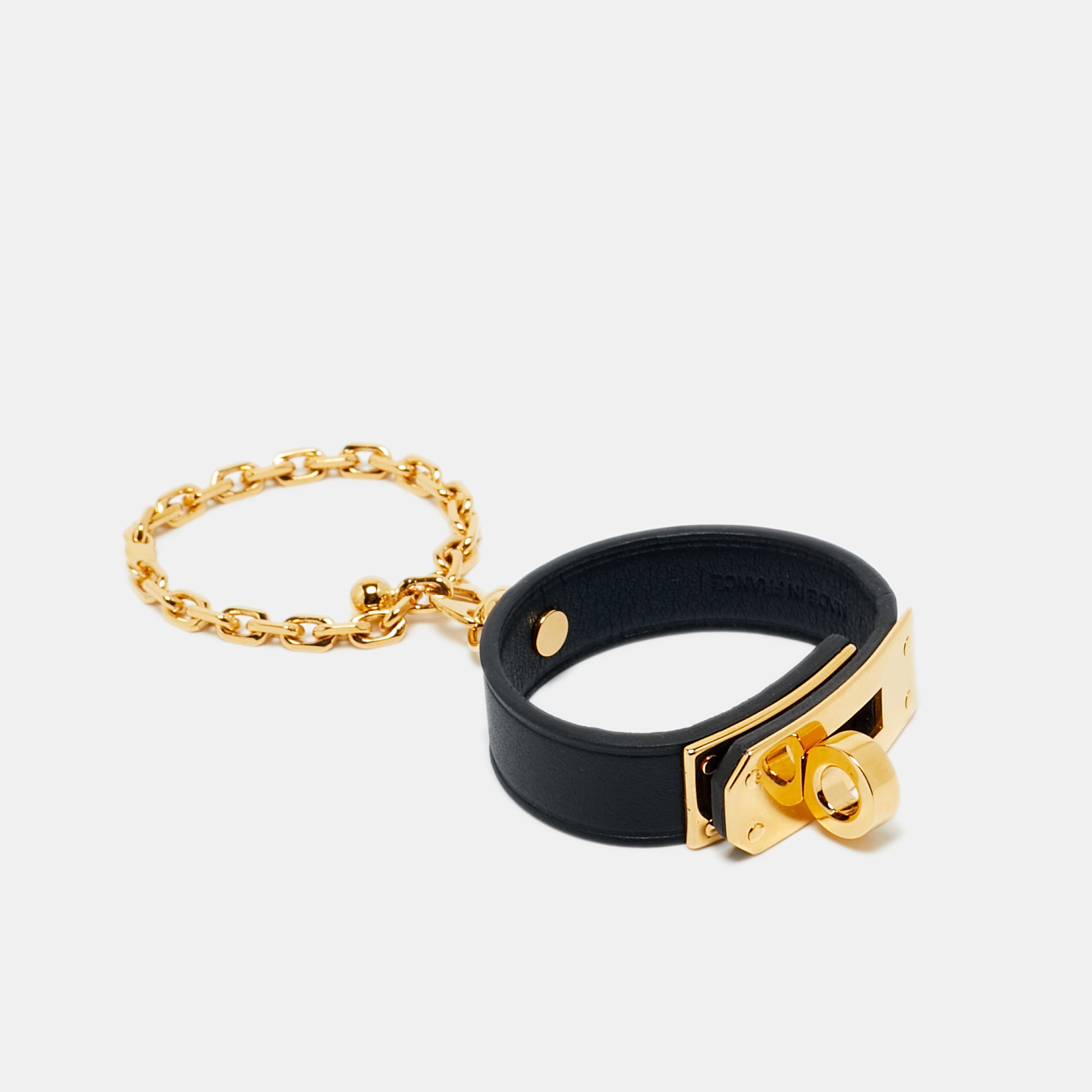 

Hermès Kelly Leather Gold Plated Glove Clip, Black