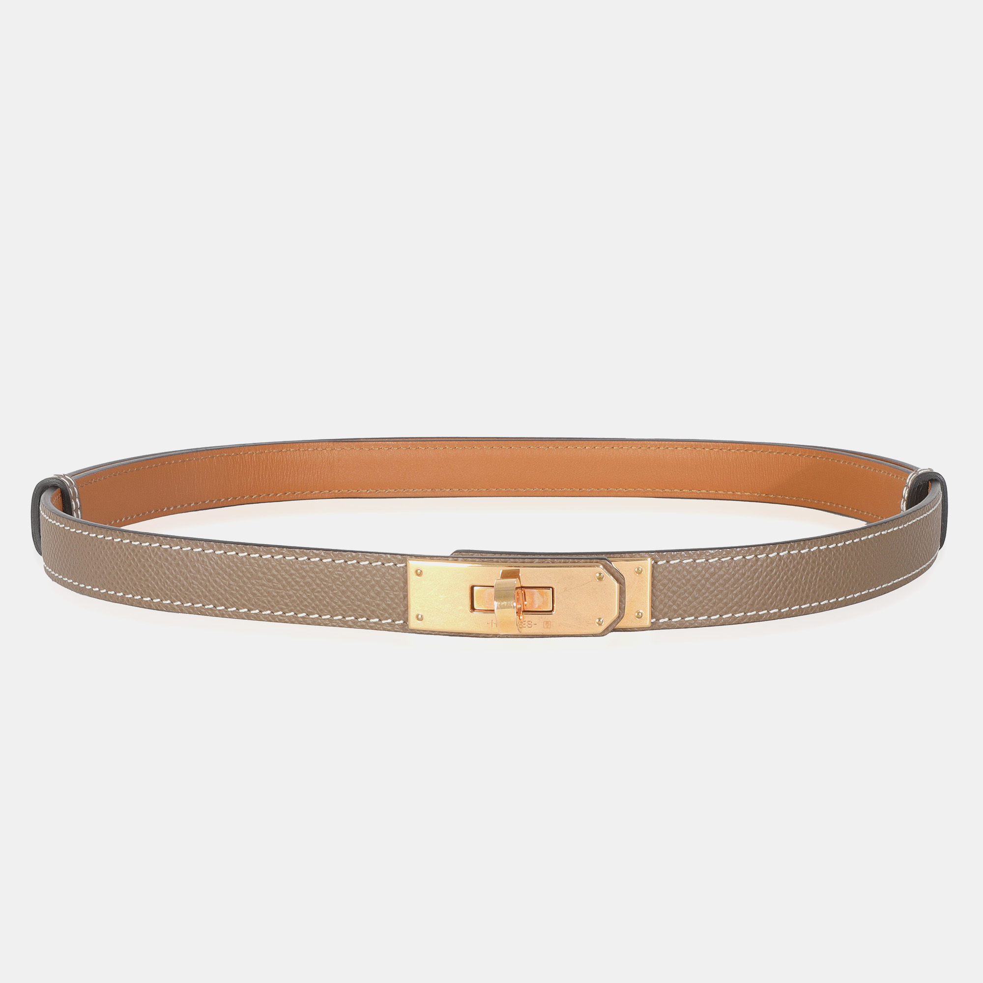 

Hermes Etoupe Epsom Kelly Belt, Brown