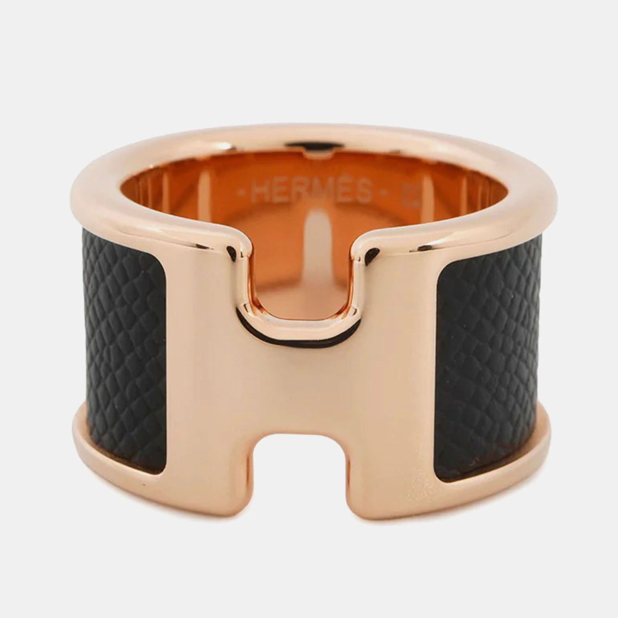 

Hermes Orump Ring Size Gm/S Black Veau Madame Metal