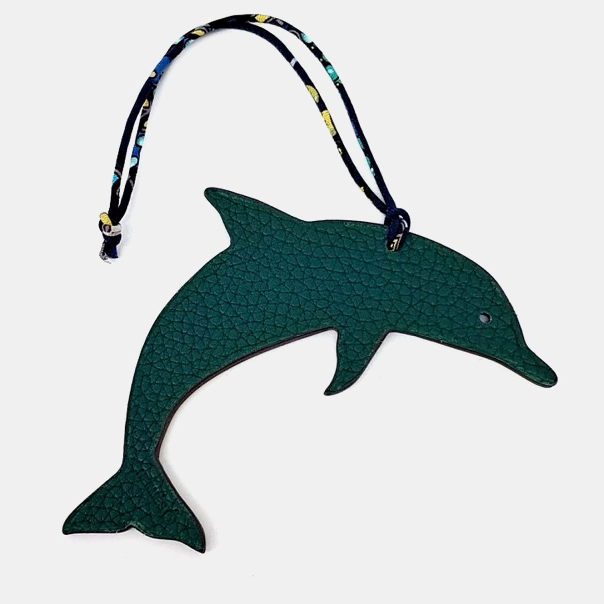 Pre-owned Hermes Petit H (petit Hache) Bag Charm In Green