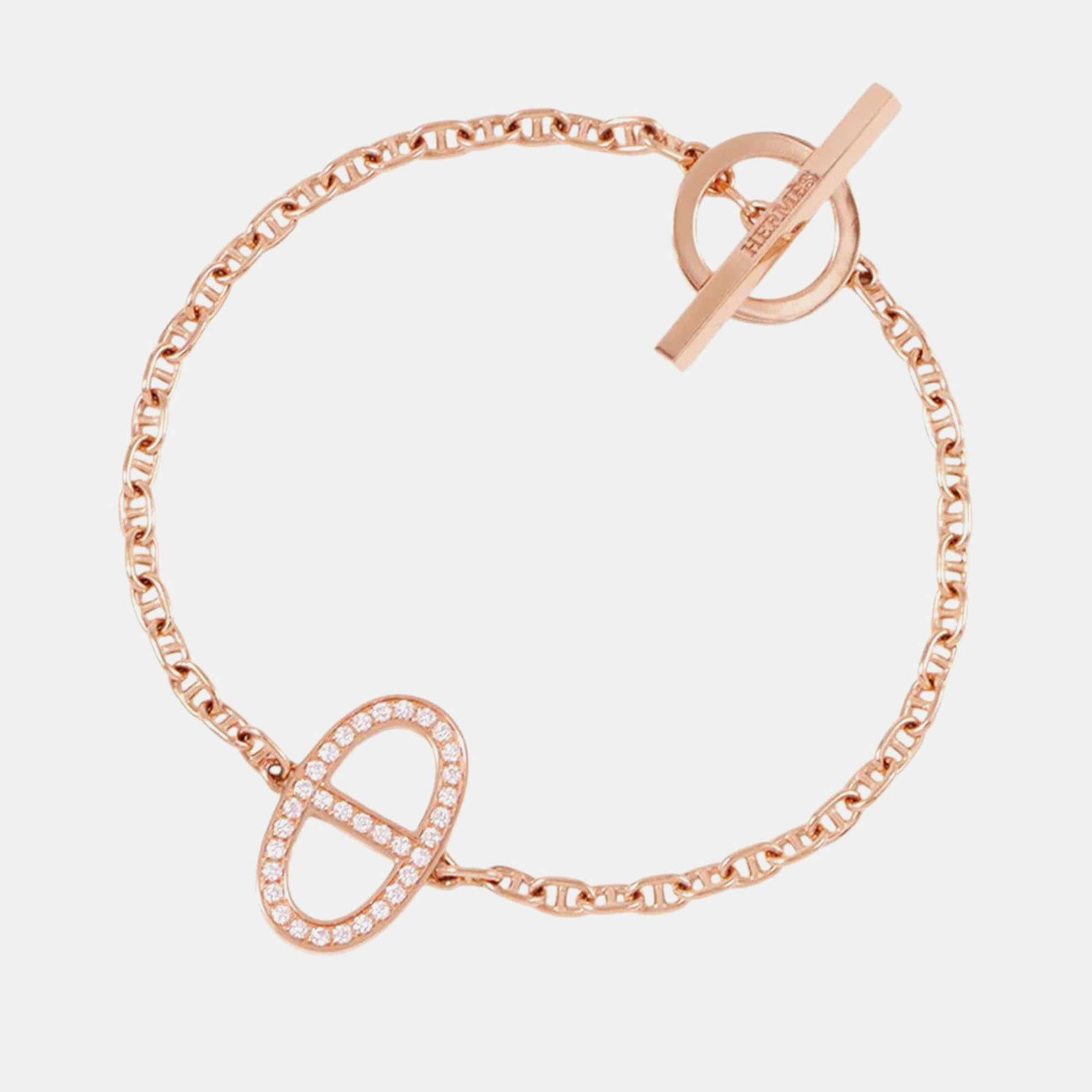 

Hermes Chaine D'Ancre Contour  18K Pink Gold Bracelet