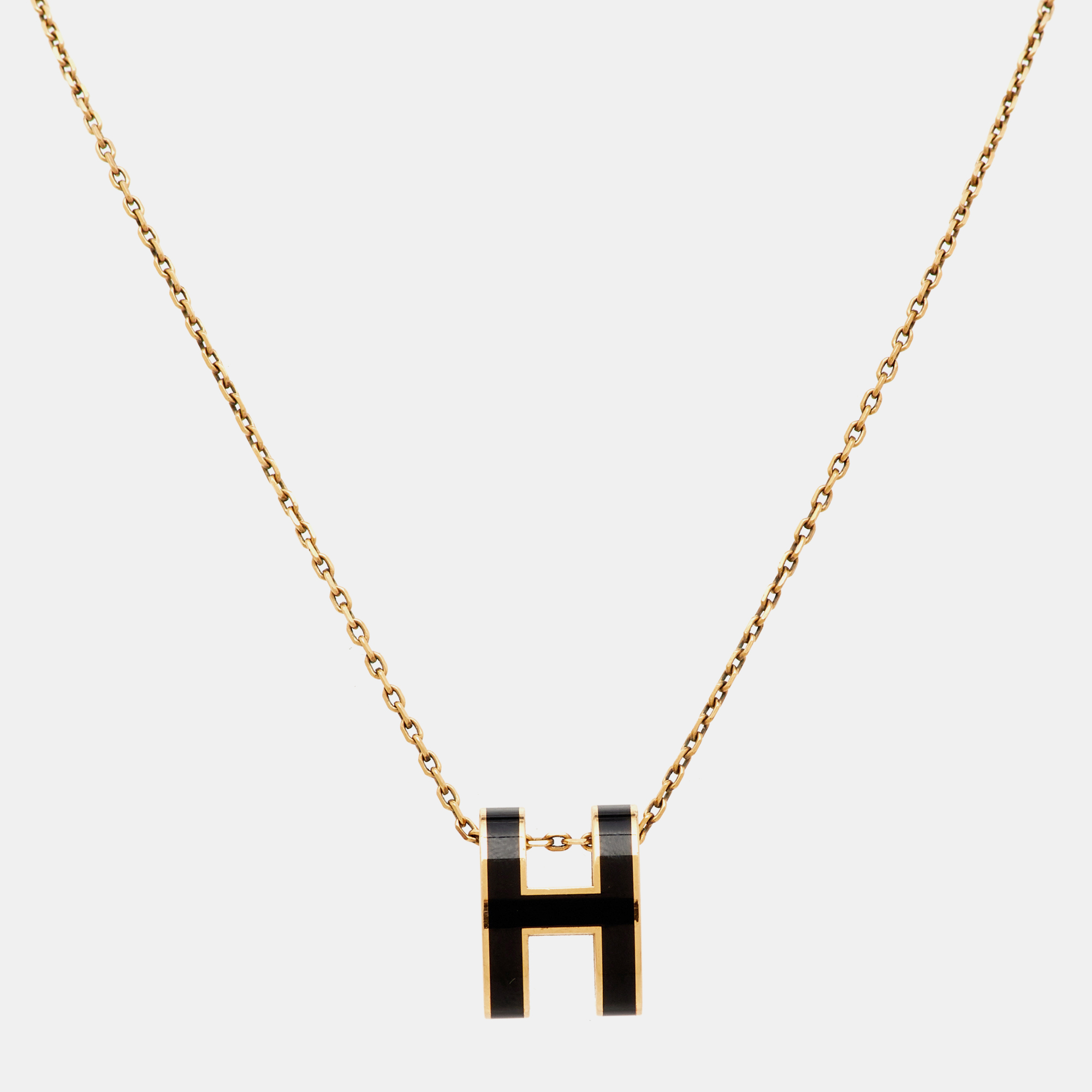 

Hermès Pop H Enamel Gold Plated Necklace