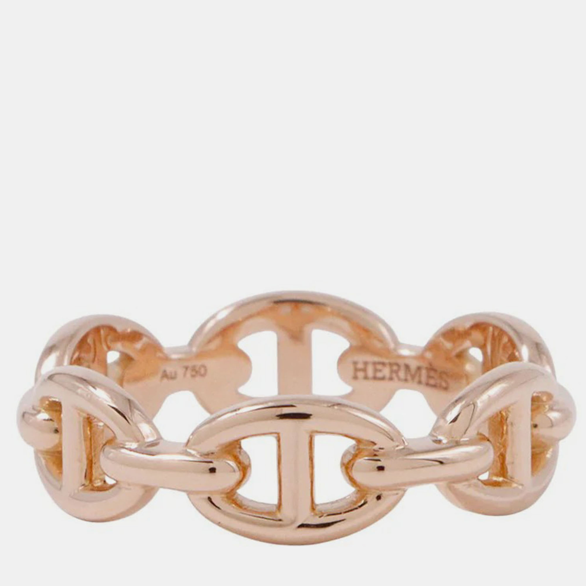 

Hermes Chaine D'Ancre Anchene 18K Pink Gold Ring PM 53