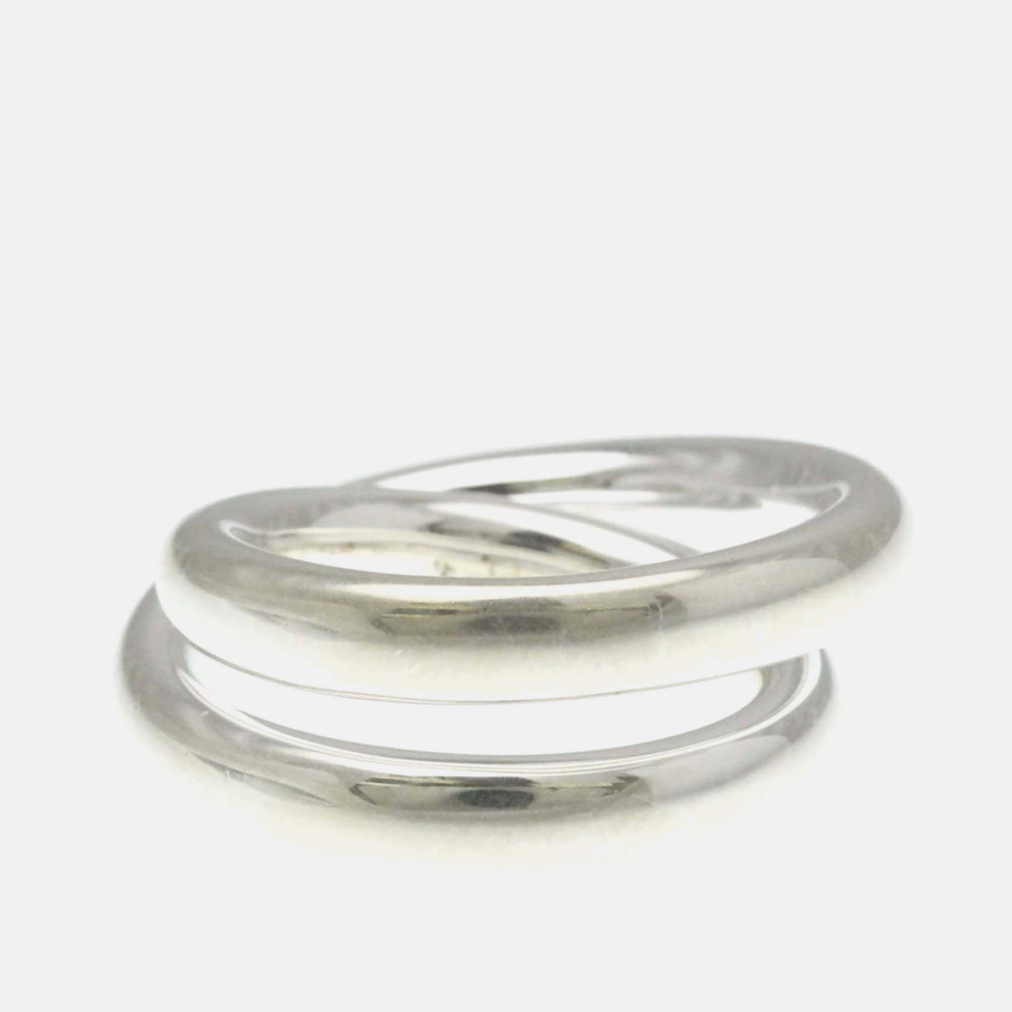 

Hermes Vertige Ring Silver 925 Fashion Band Ring EU 54