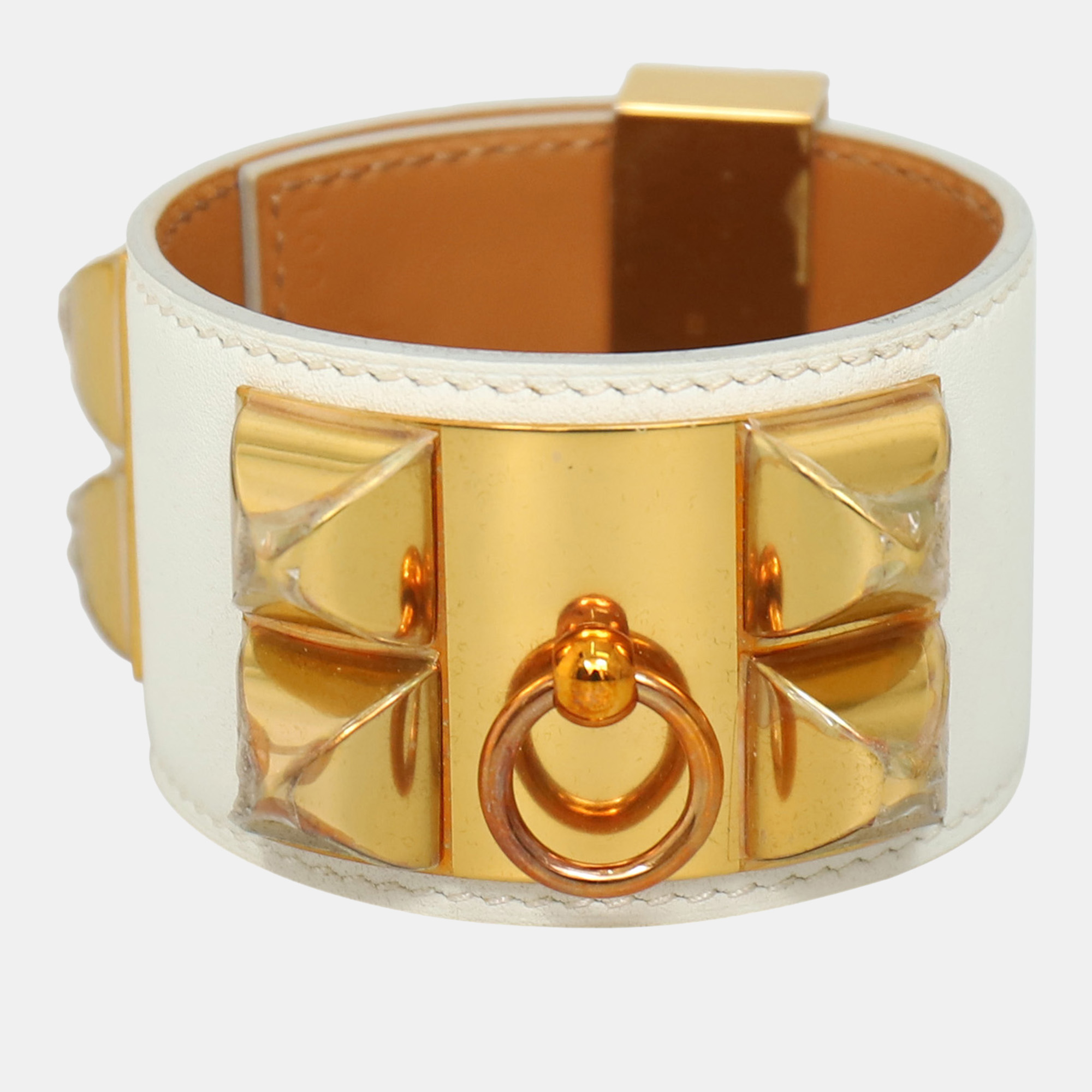 

Hermes Collier De Chien Bracelet, White