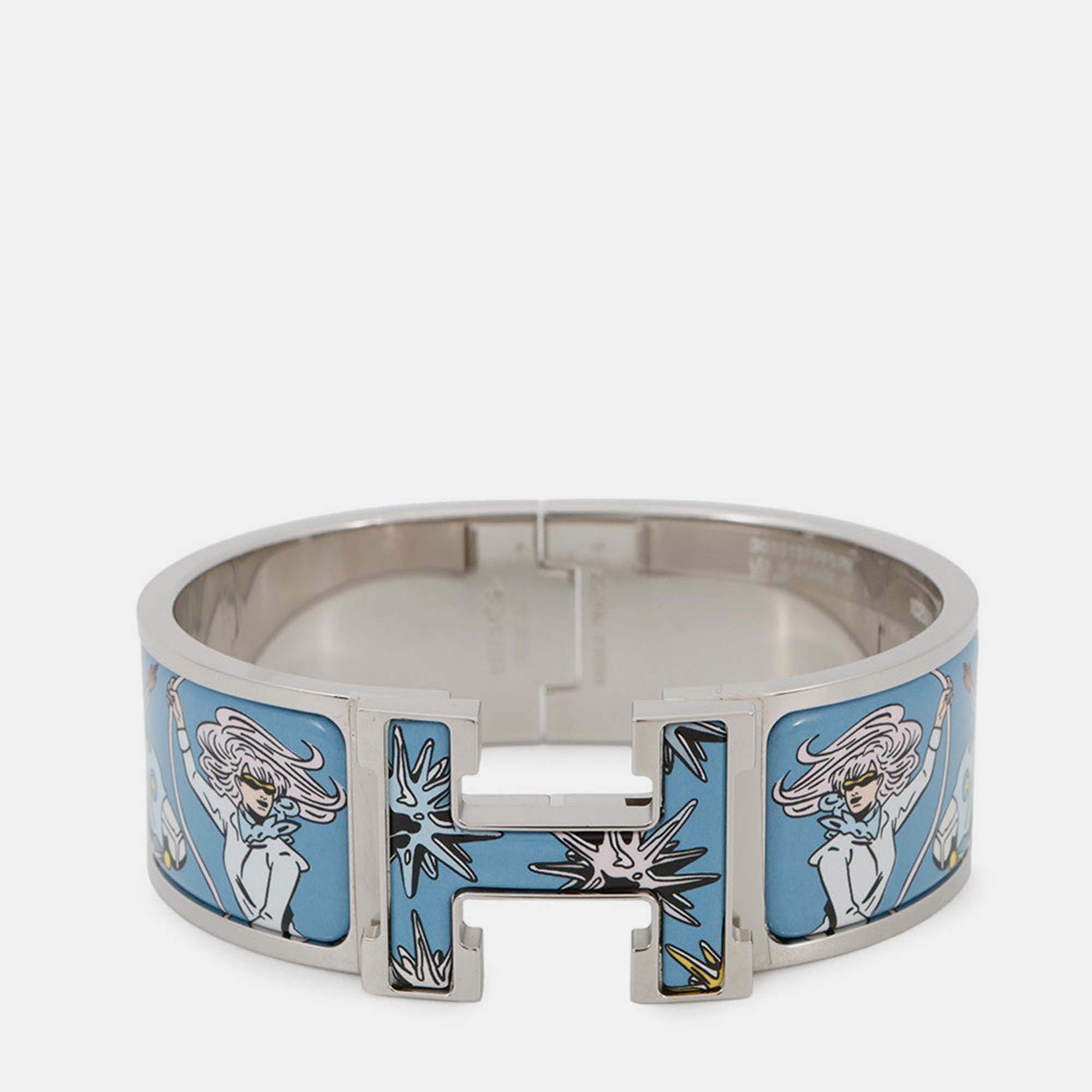 

Hermes Clic Clac H Size Pm Ecume/Silver Metal Enamel, Multicolor