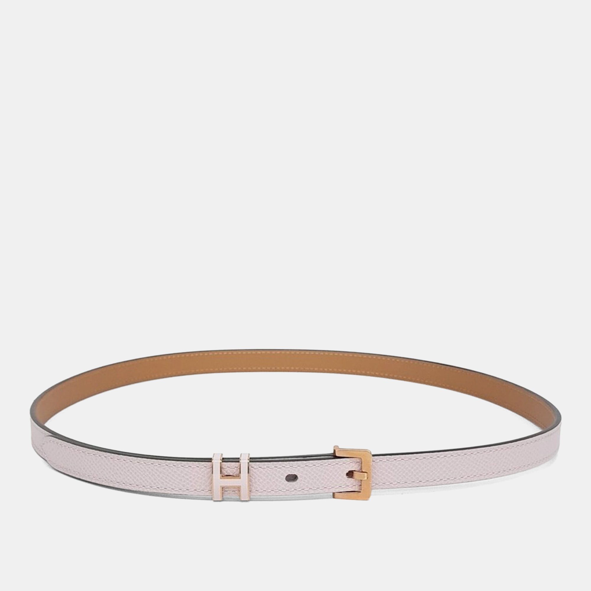 Pre-owned Hermes Pop H Leather Belt In Pink