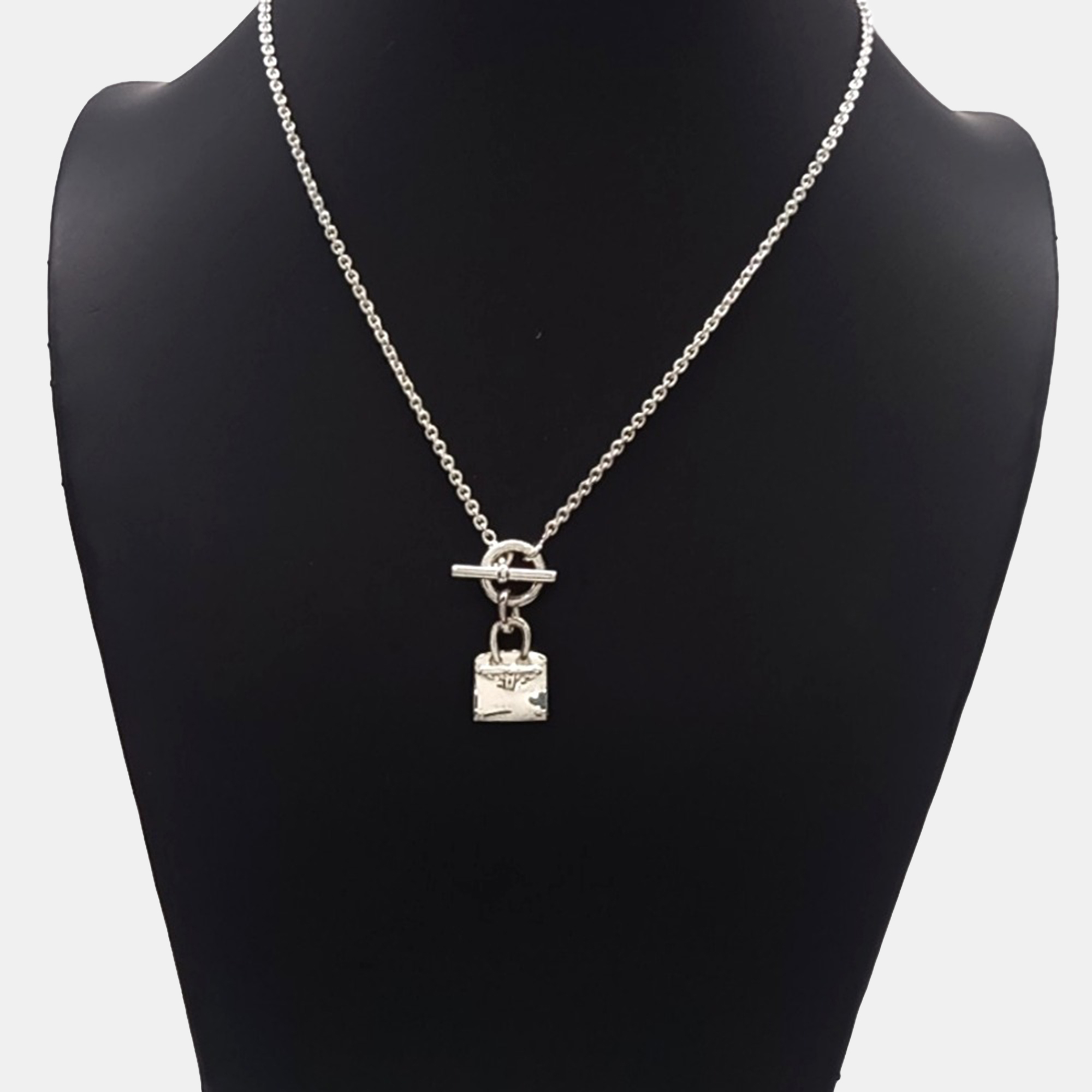 

Hermes Silver Birkin Necklace
