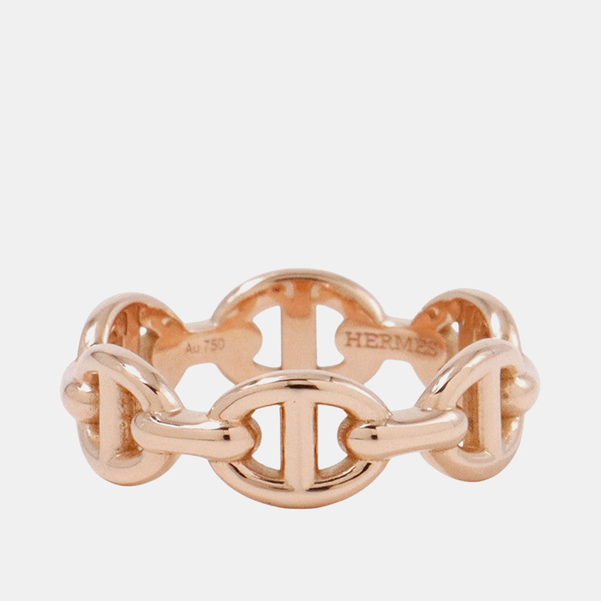 

Hermes Chaine D'Ancre Anchene Ring Size PM 48 18K Pink Gold