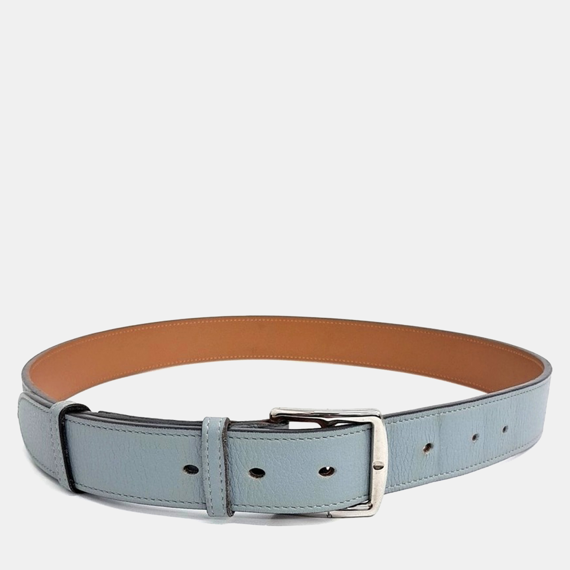 Pre-owned Hermes Blue Leather Belt