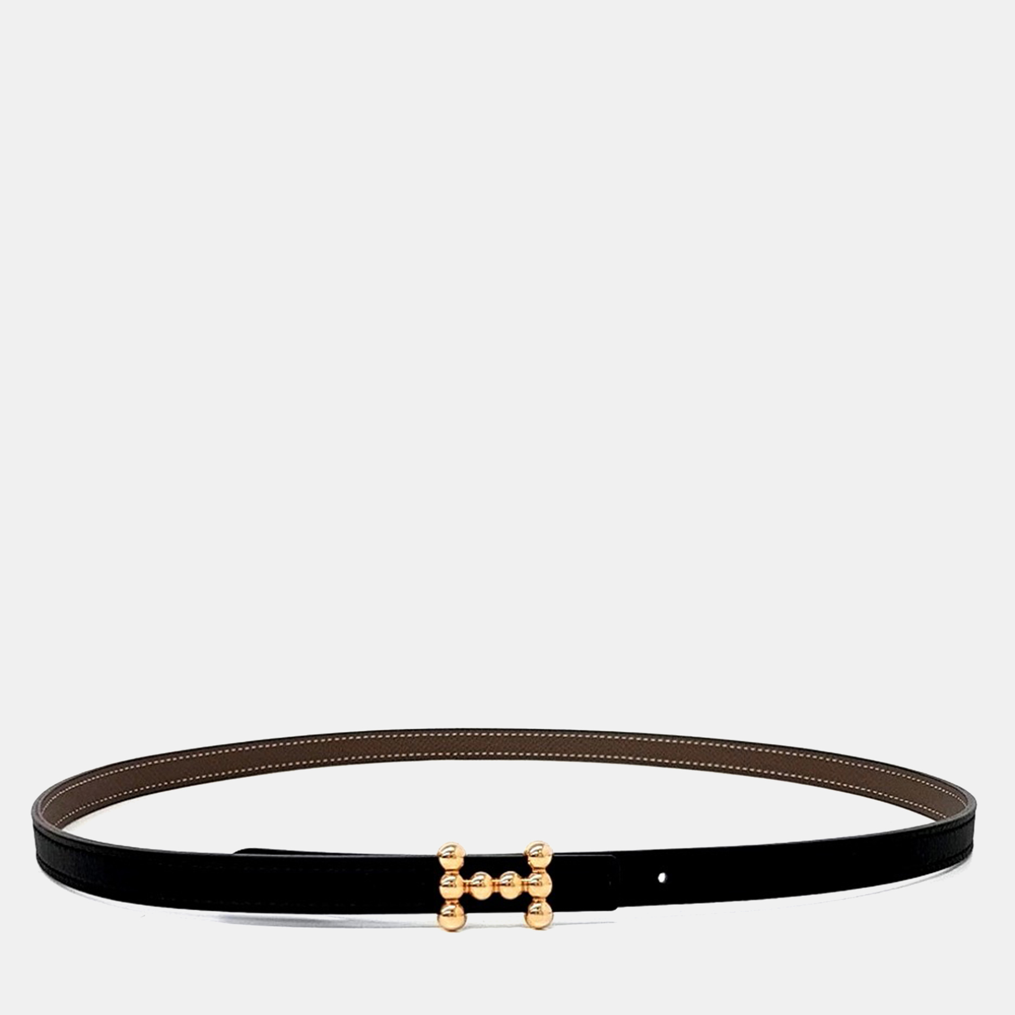 Click to view more detailed imagery on our partner's website Pre-owned Hermes Bubble Buckle Reversible Belt In Black