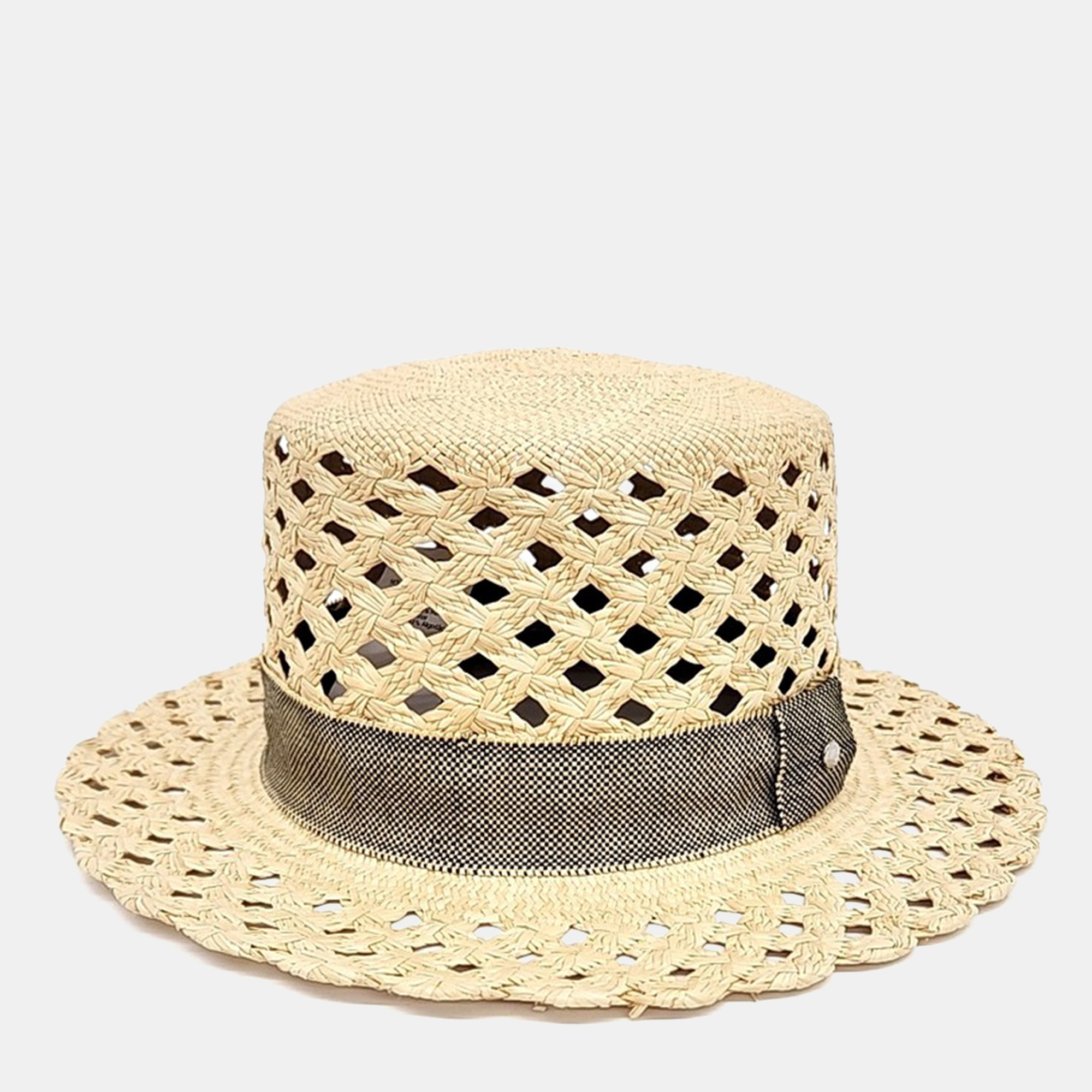 

Herme Beige Straw Hat