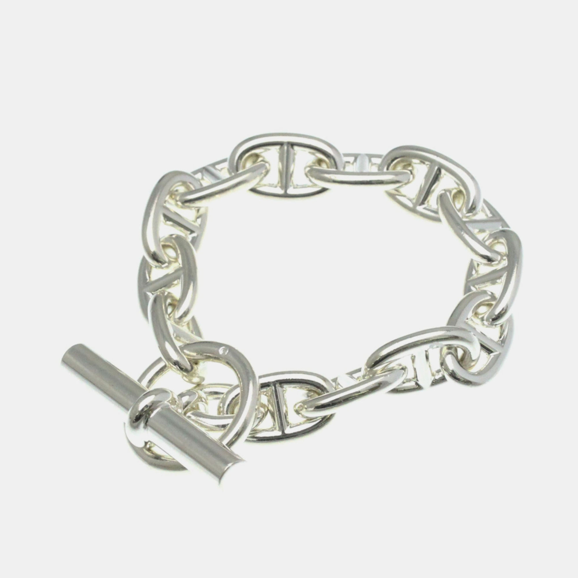 

Hermes Chaine D'Ancre MM Silver 925 No Stone Link Bracelet Silver