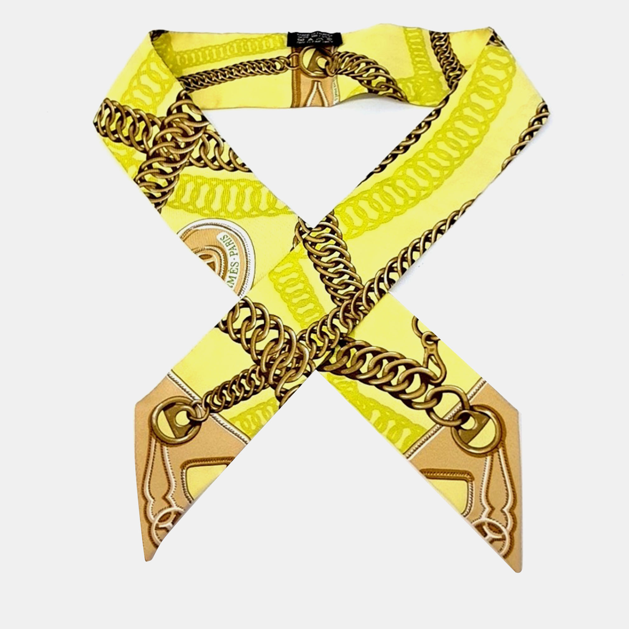 

Hermes Yellow Silk Twilly
