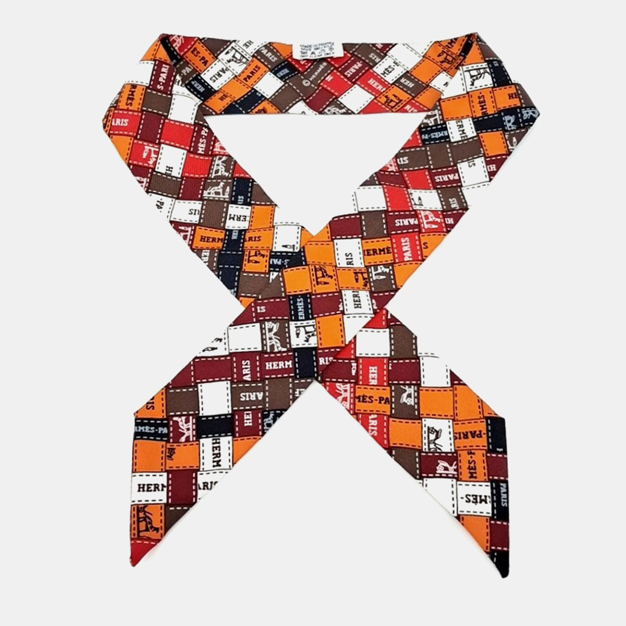 

Hermes Multicolor Silk Twilly