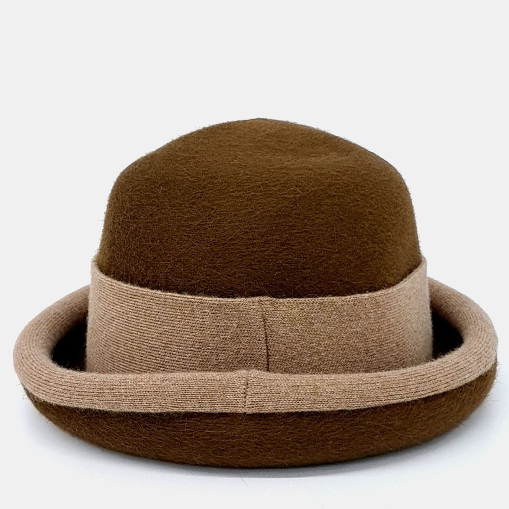 

Hermes Beige Brown Felt Hat