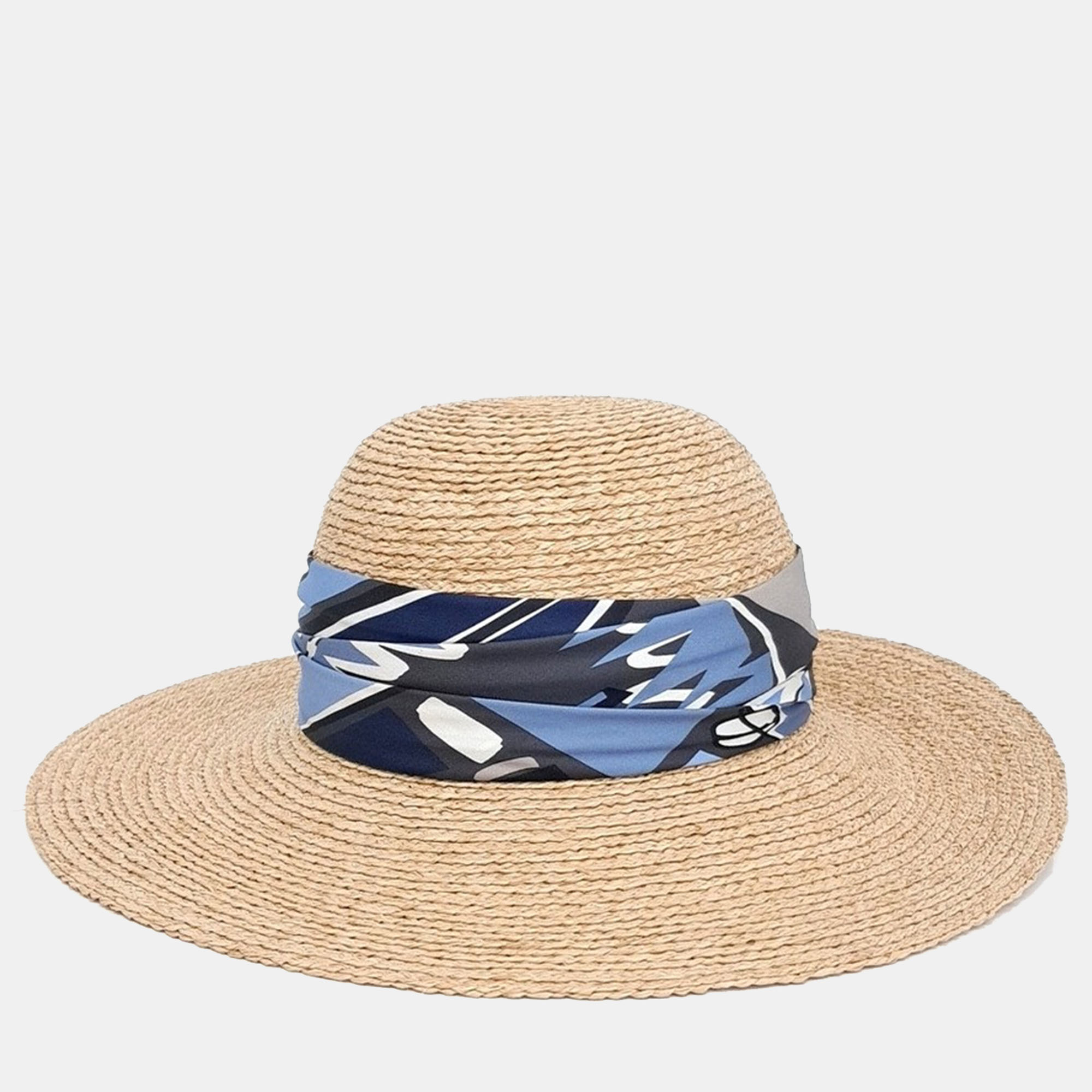 

Hermes Raffia Hat, Beige