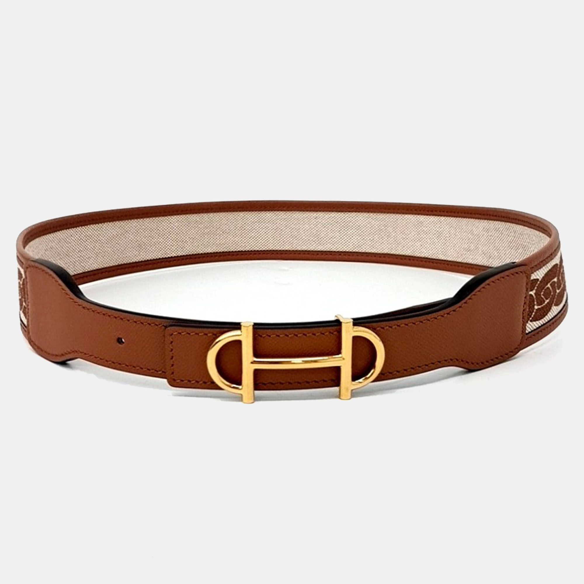 

Hermes Gamma Reversible Belt, Brown