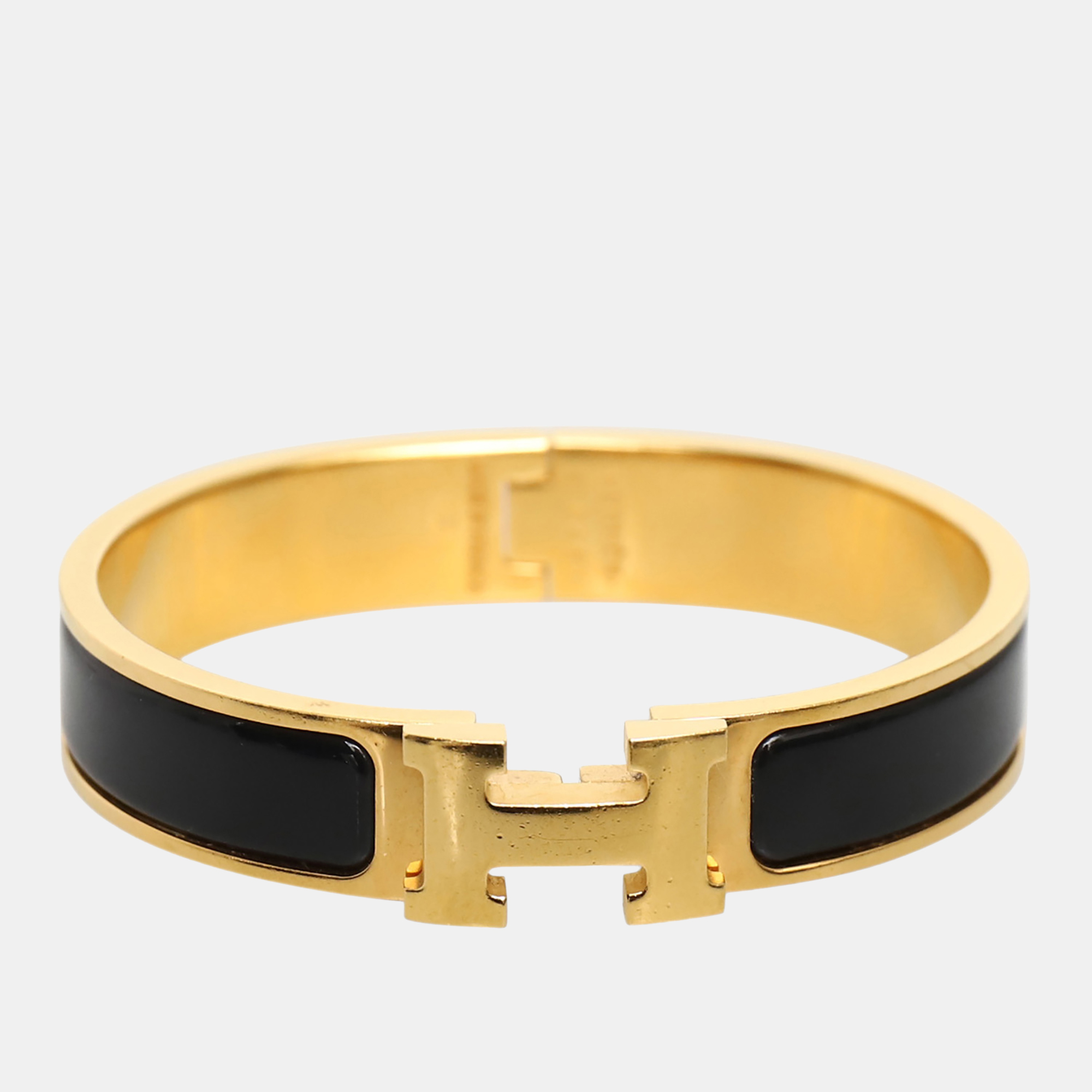 

Hermes Clic H Black/Gold PM Bracelet
