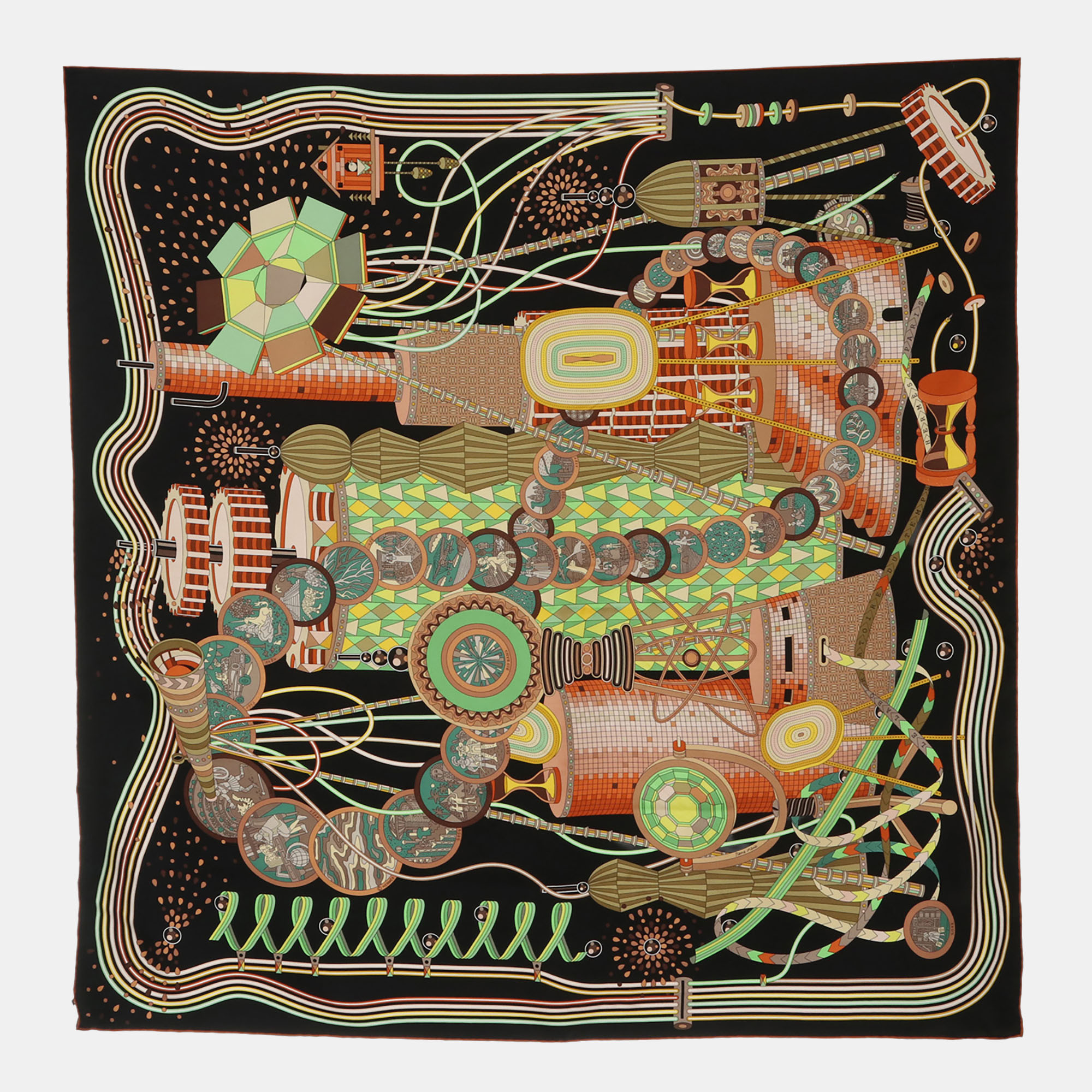 

Hermes Piere Marie Multicolor Silk Scarf