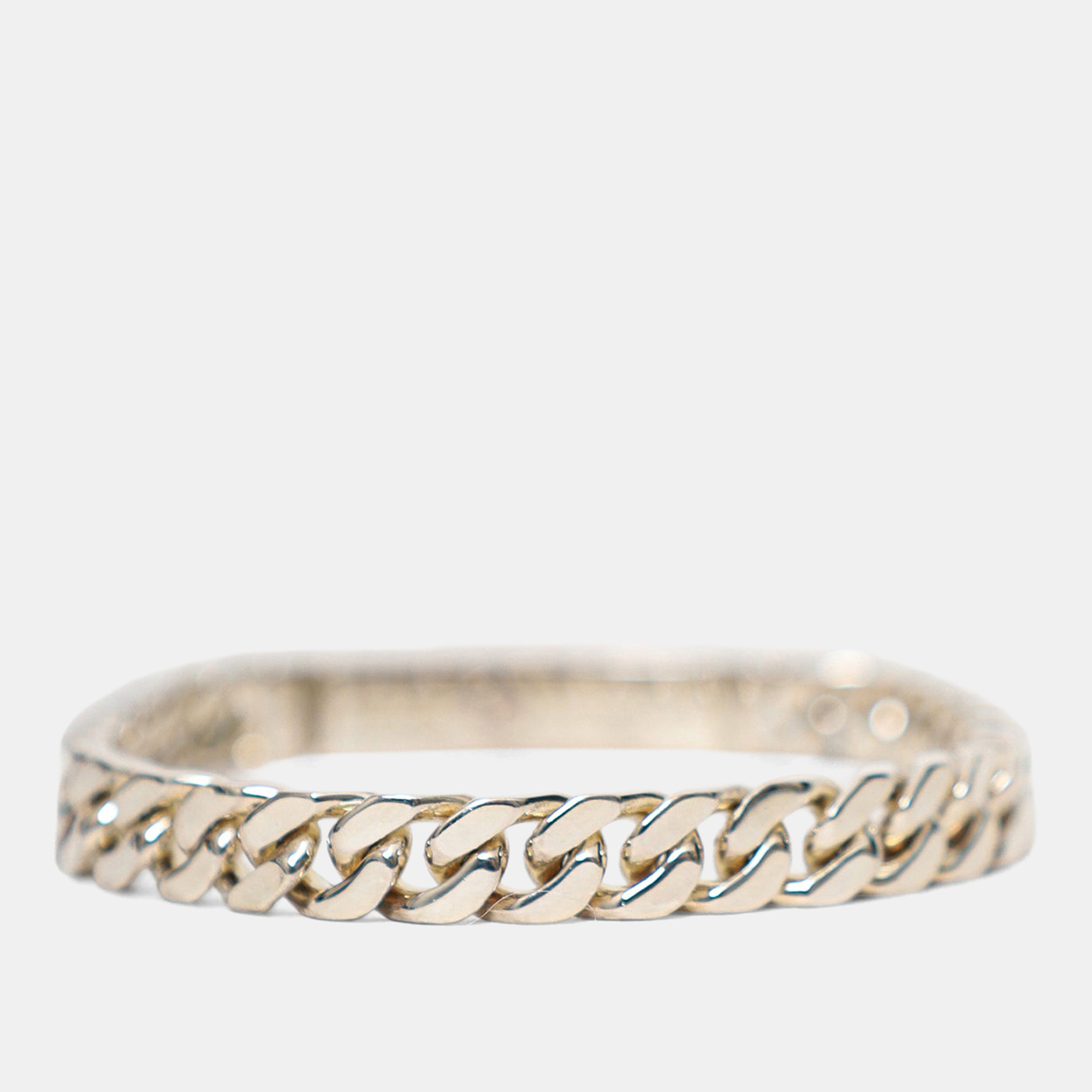 

Hermes Sterling Silver Kelly Gourmette Bracelet Size