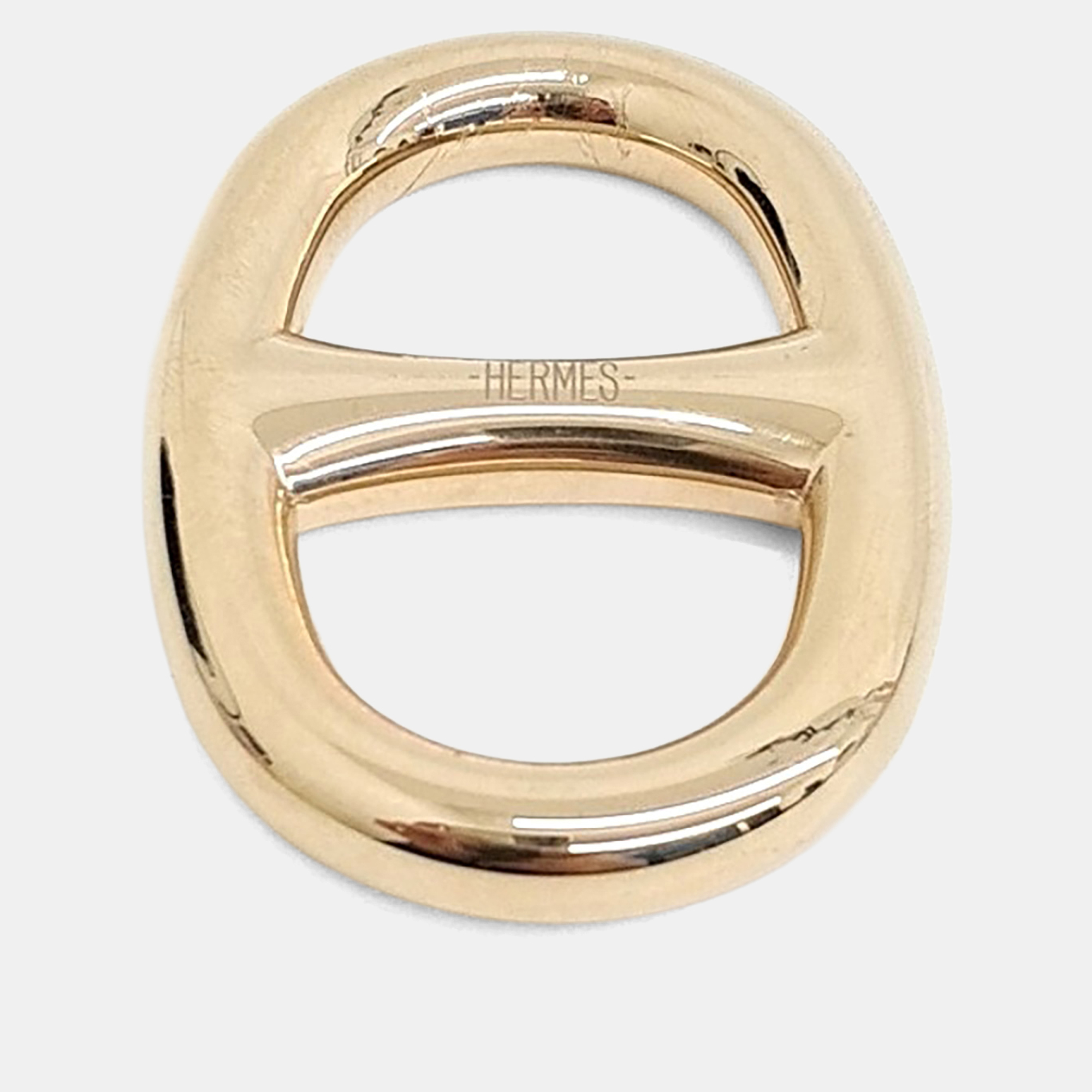 

Hermes Metal Scarf Ring, Gold