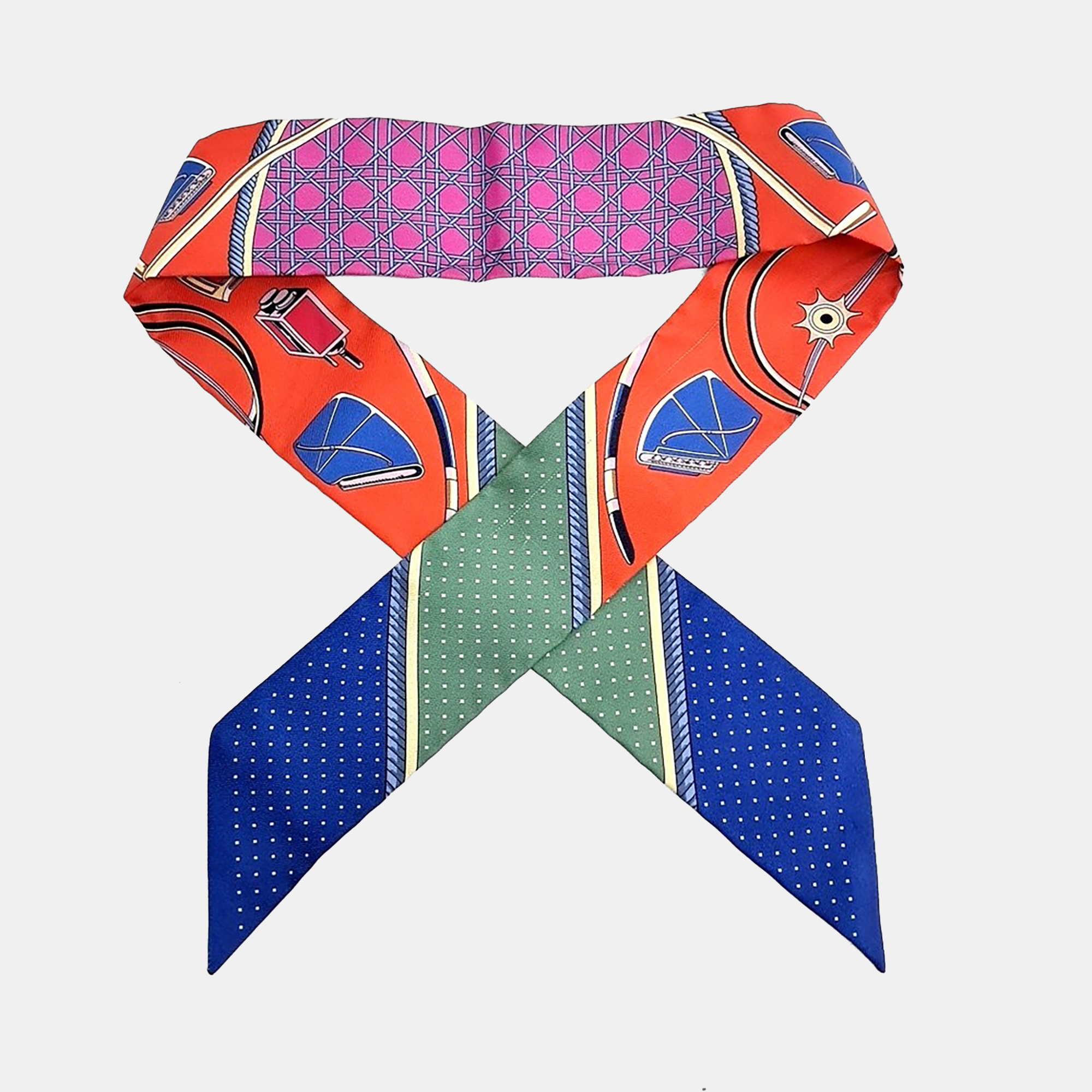 

Hermes Multicolor Silk Twilly