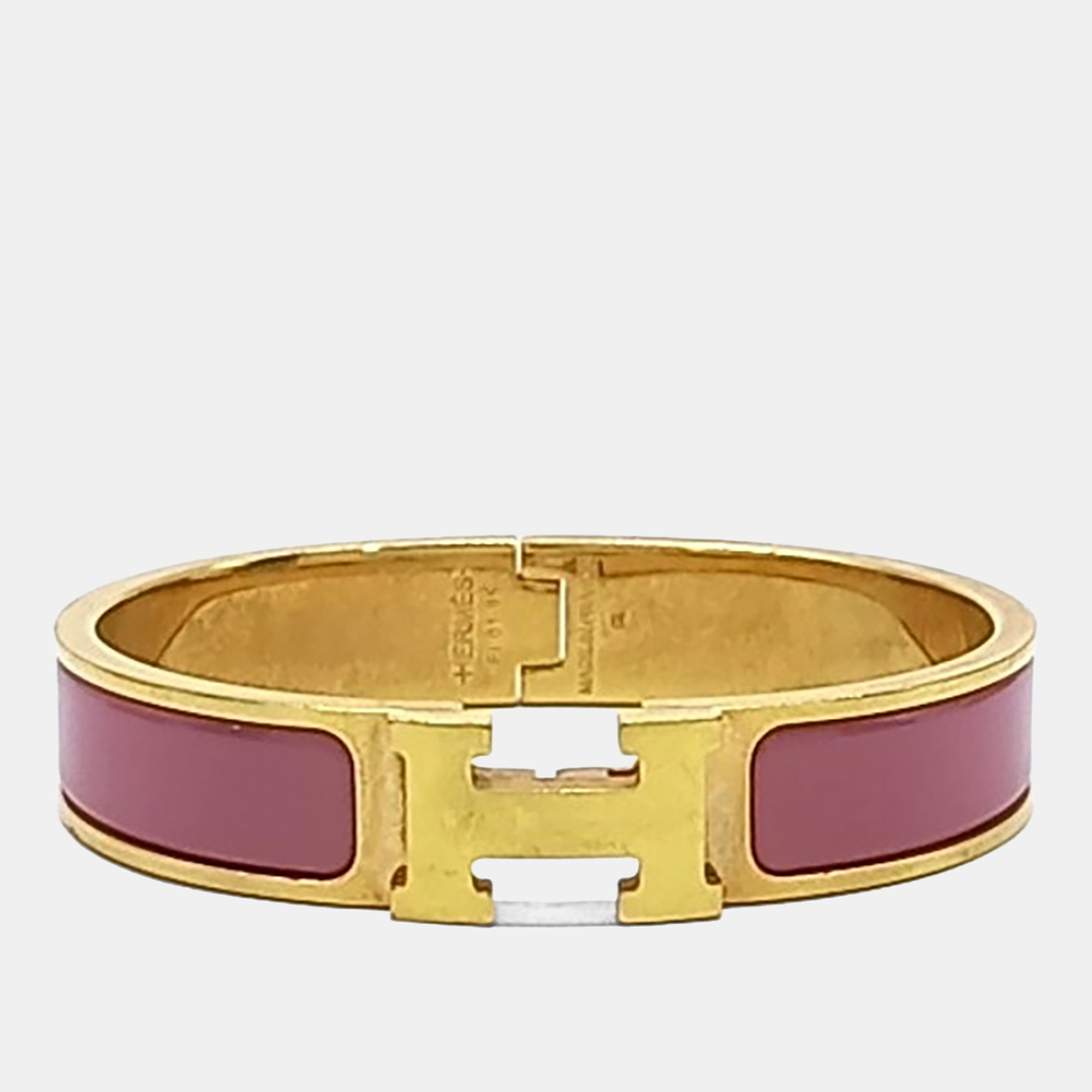 

Hermes Gold Plated Enamel Clickash