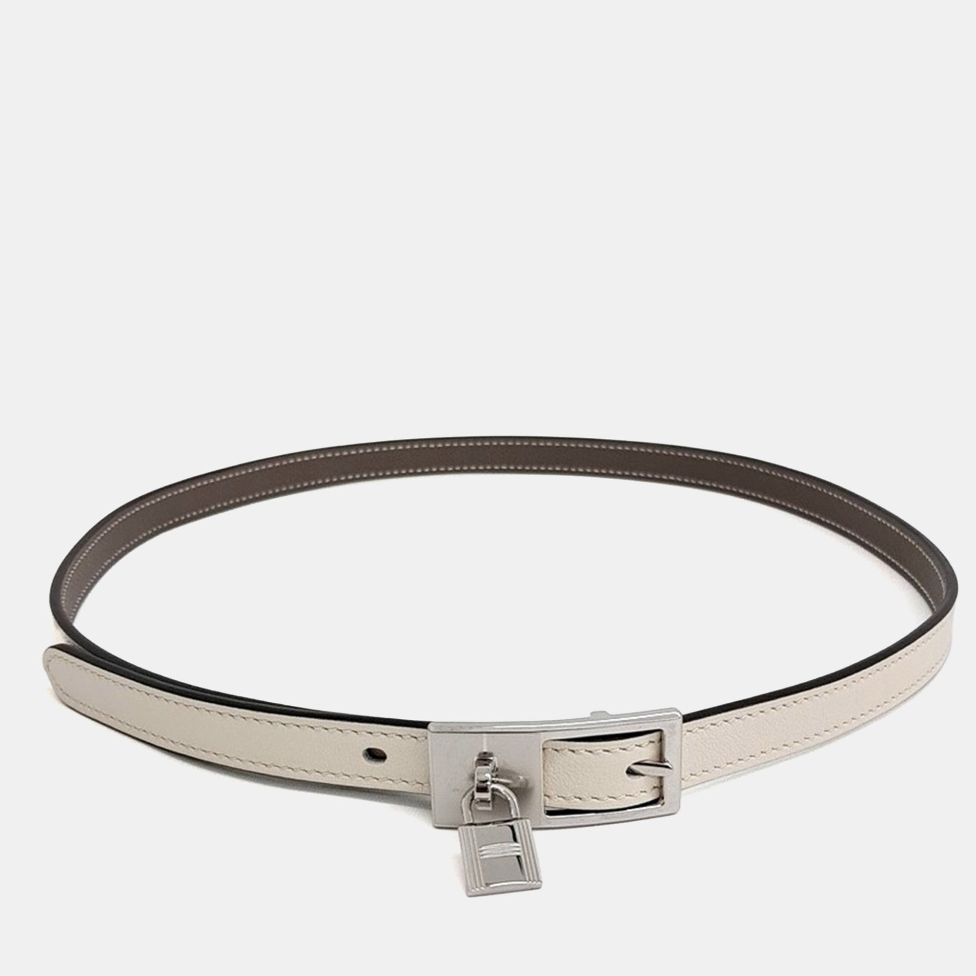 

Hermes Etoupe Lucky 15 Reversible Belt, Beige