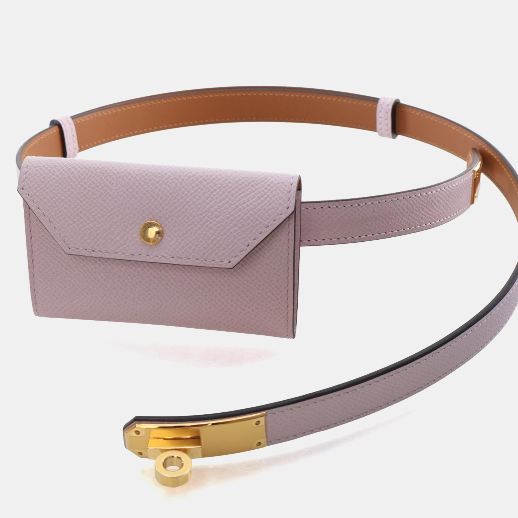 

Hermes Mauve Pale Epsom Kelly Pocket Belt 18, Pink