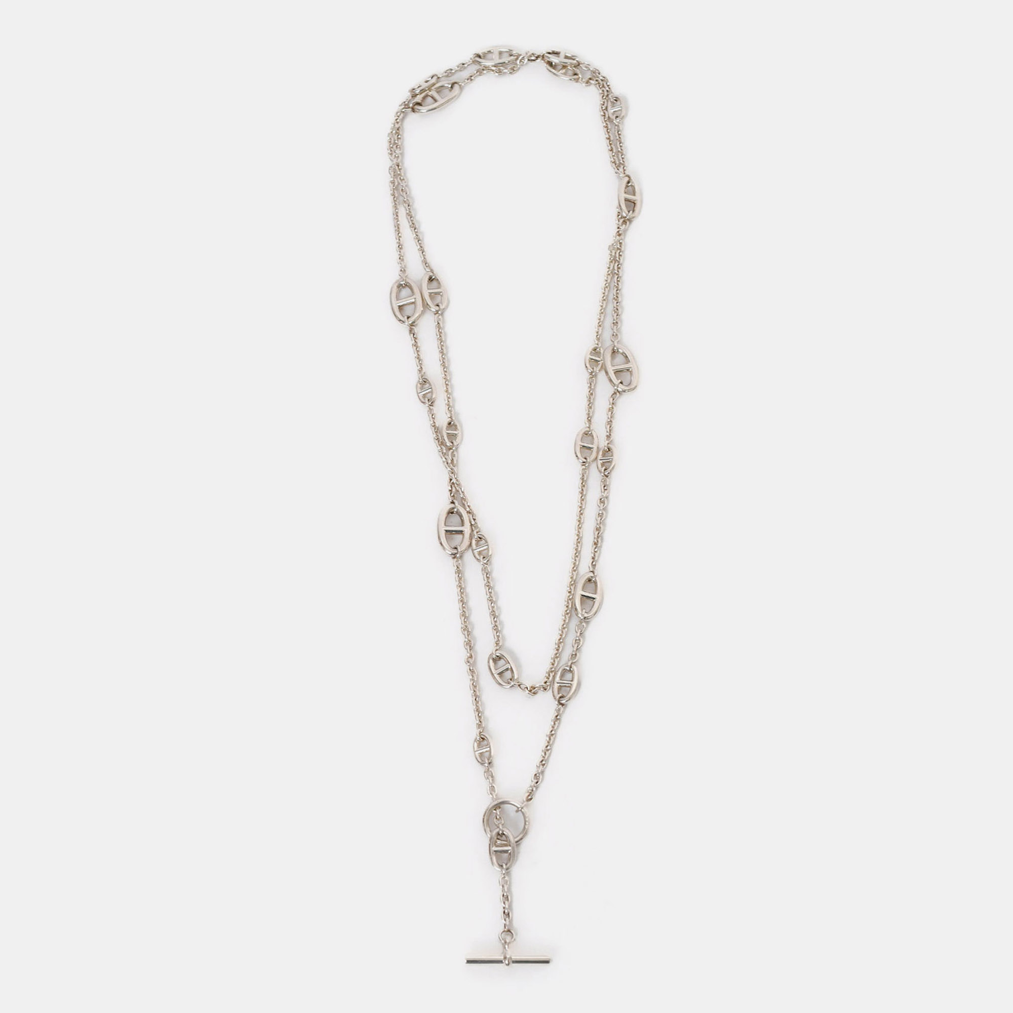 

Hermes Sterling Silver Farandole Long Necklace 160
