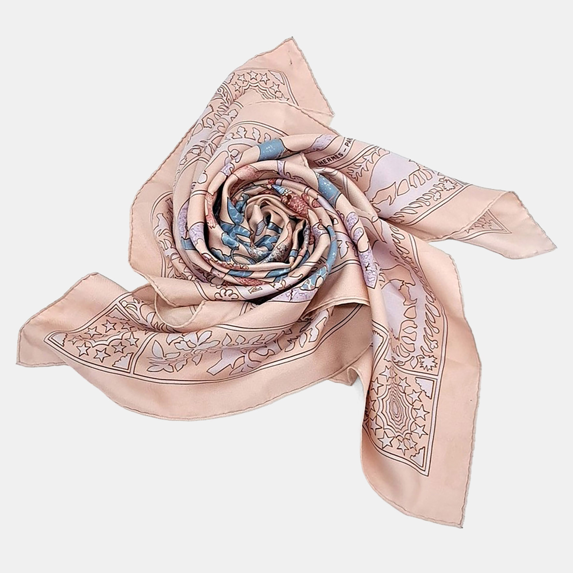 

Hermes silk pink scarf