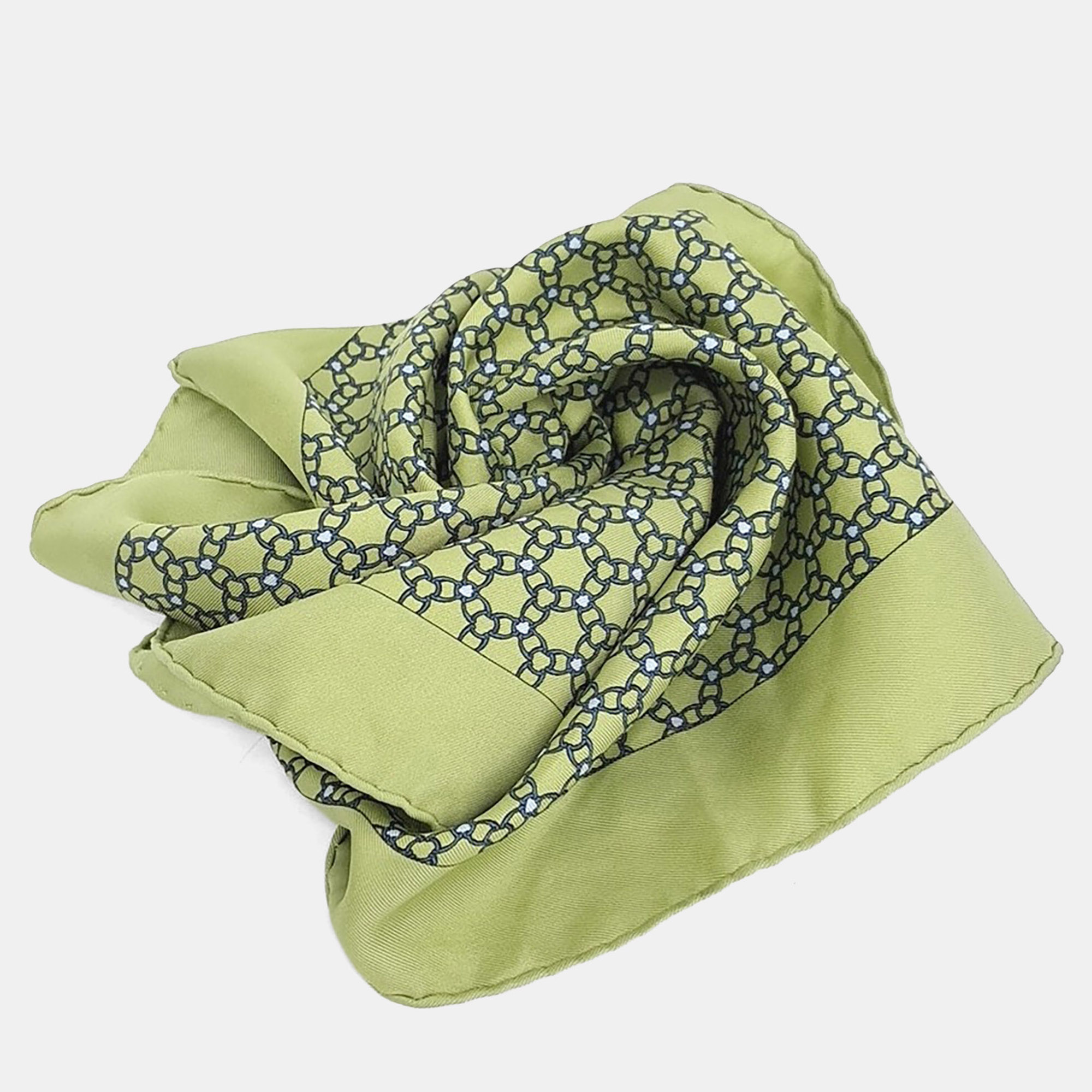 

Hermes Petite Silk green Scarf