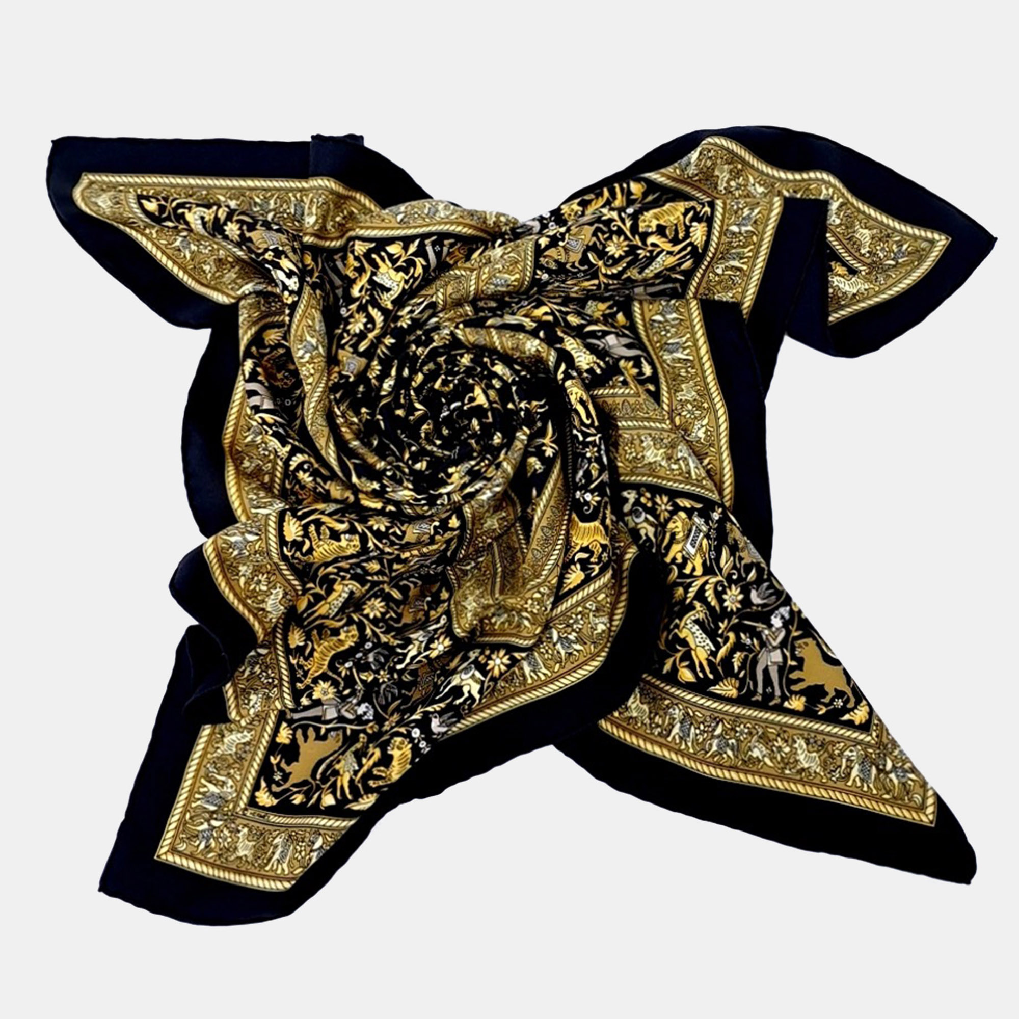 

Hermes Multicolor Silk Scarf