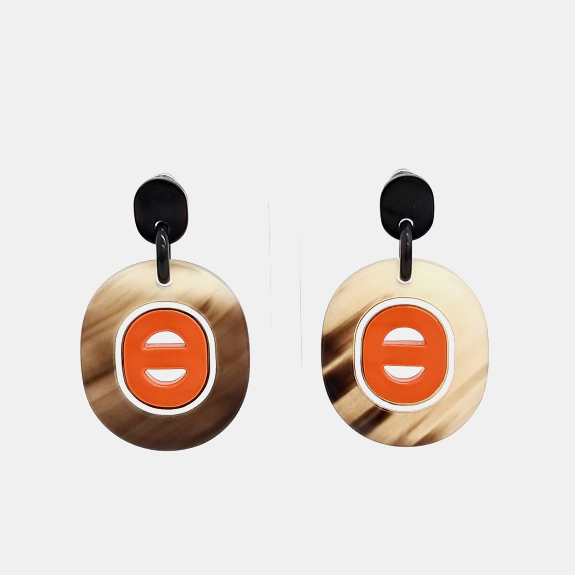 

Hermes horn earrings, Multicolor