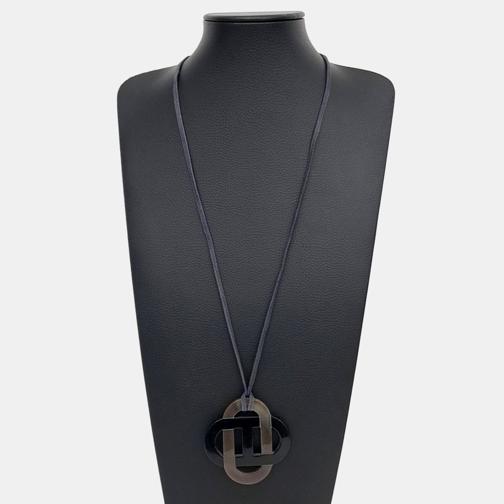 

Hermes Horn Necklace, Black