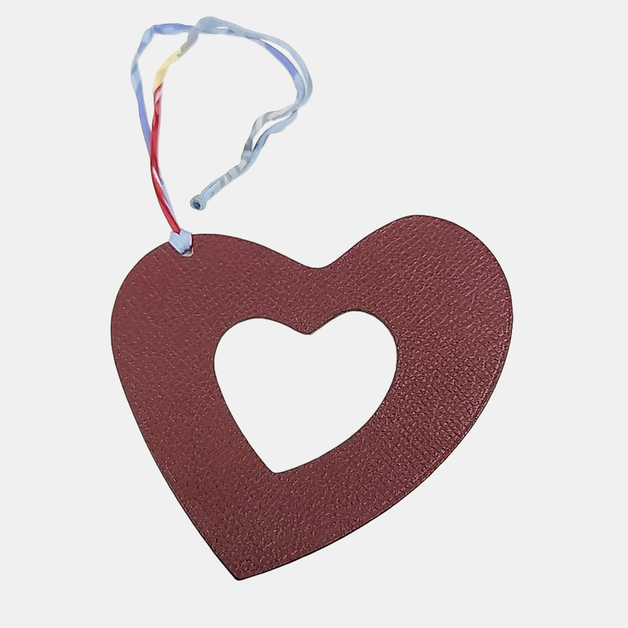 

Hermes Petit H (Petit Hache) Heart Bag Charm, Brown