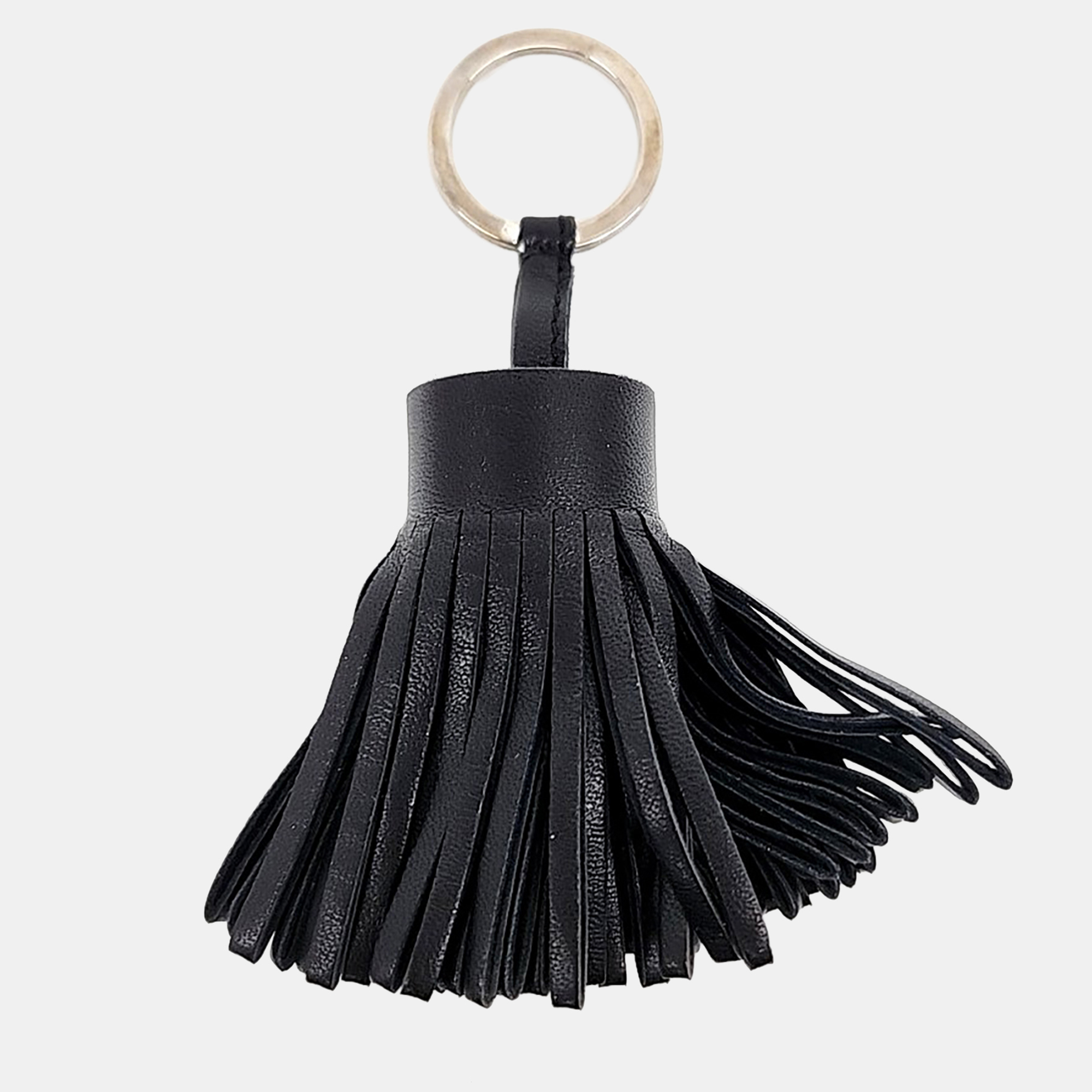 

Hermes Carmen Black Leather Tassel Keyring