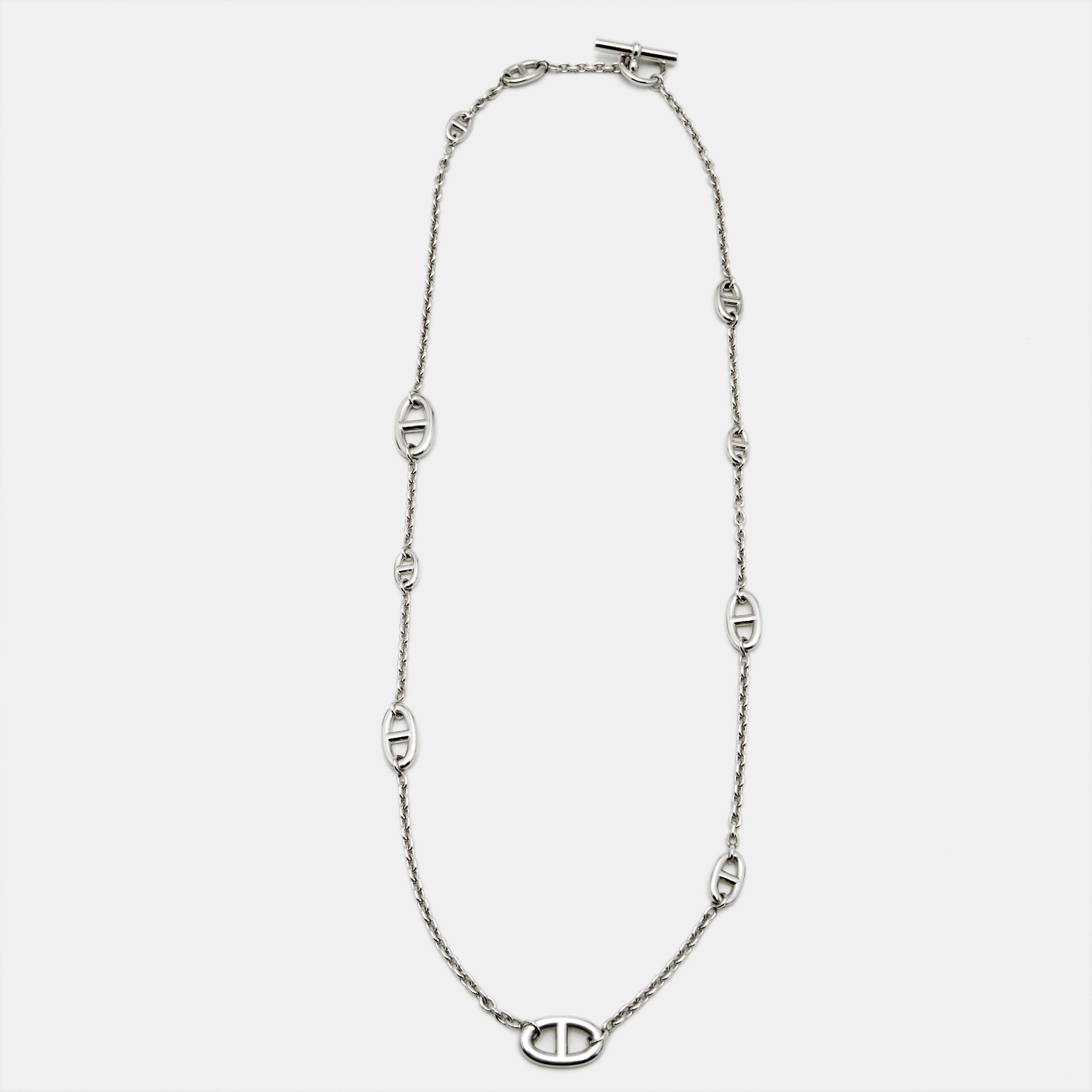 

Hermes Farandole Sterling Silver Long Necklace